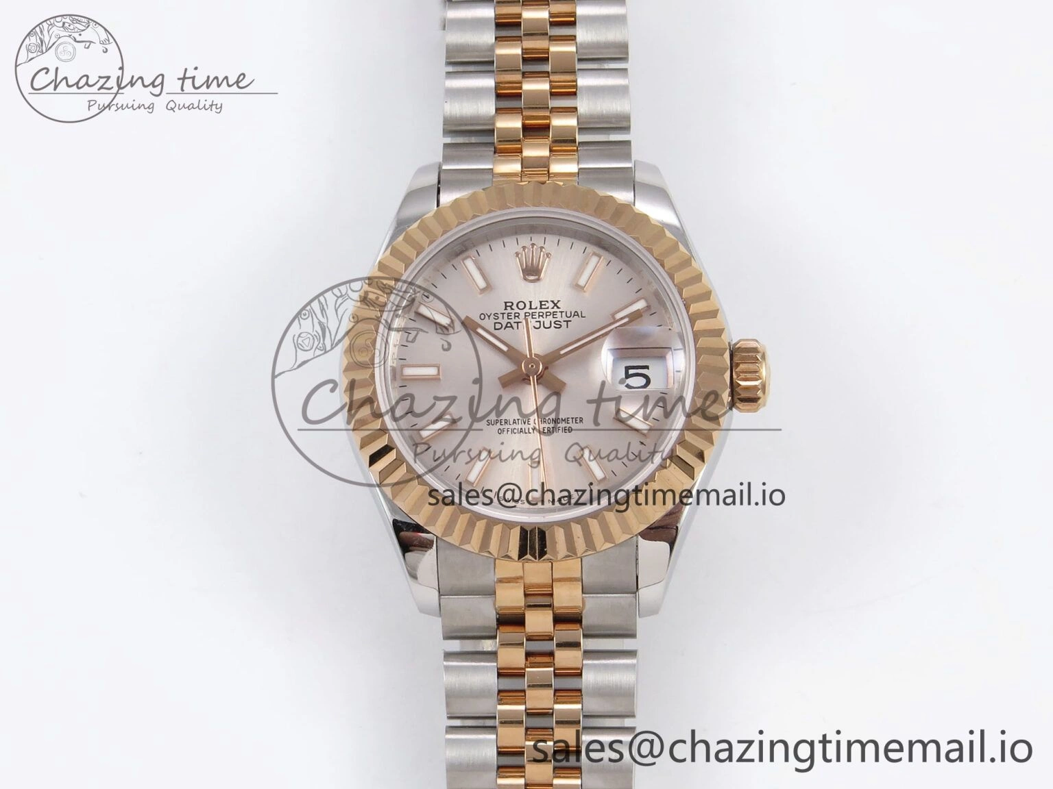 DateJust 28MM 279171 SS RG GMF 1:1 Best Edition 904L Steel Silver Stick Dial on Jubilee Bracelet A Practical 10061