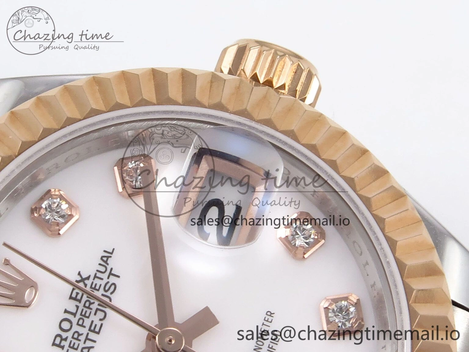 DateJust 28MM 279171 SS RG GMF 1:1 Best Edition 904L Steel White Diamonds Dial on Jubilee Bracelet A Effortless 10060
