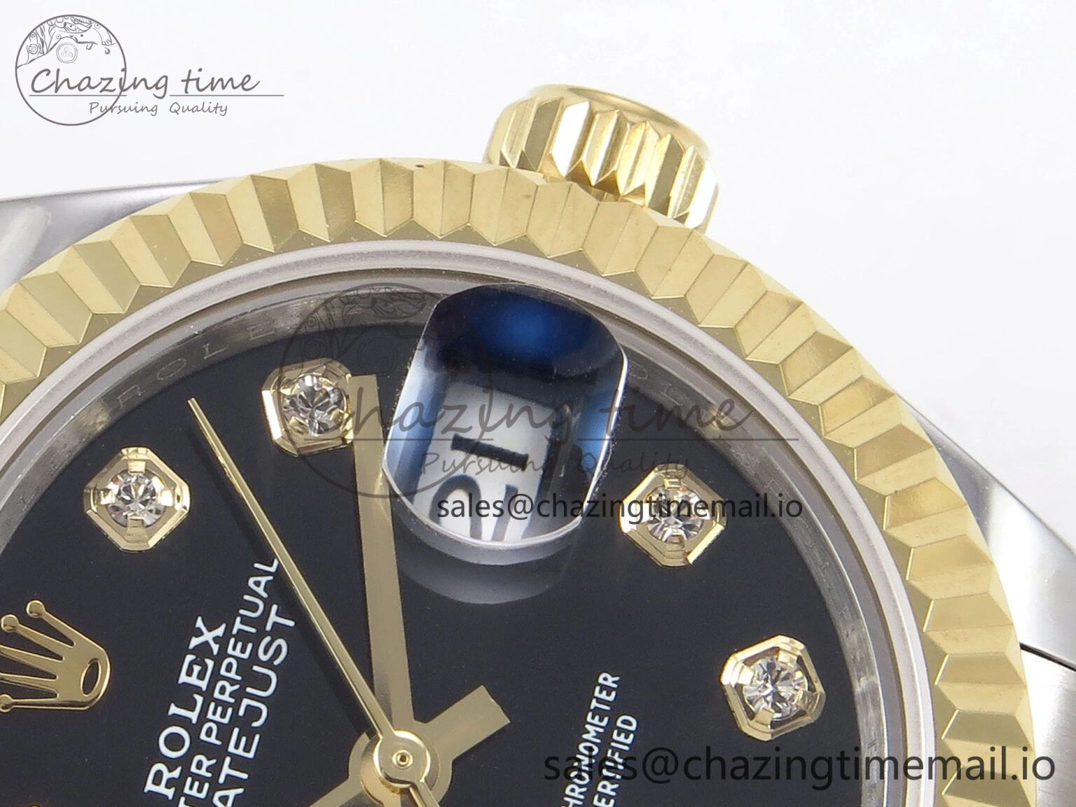 DateJust 28MM 279173 SS YG GMF 1:1 Best Edition 904L Steel Black Diamonds Dial on Jubilee Bracelet A Timeless 10054