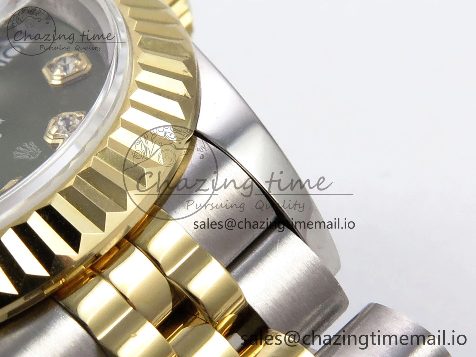 RelaxedFit DateJust 28MM 279173 SS YG GMF 1:1 Best Edition 904L Steel Green Diamonds Dial on Jubilee Bracelet A 10058