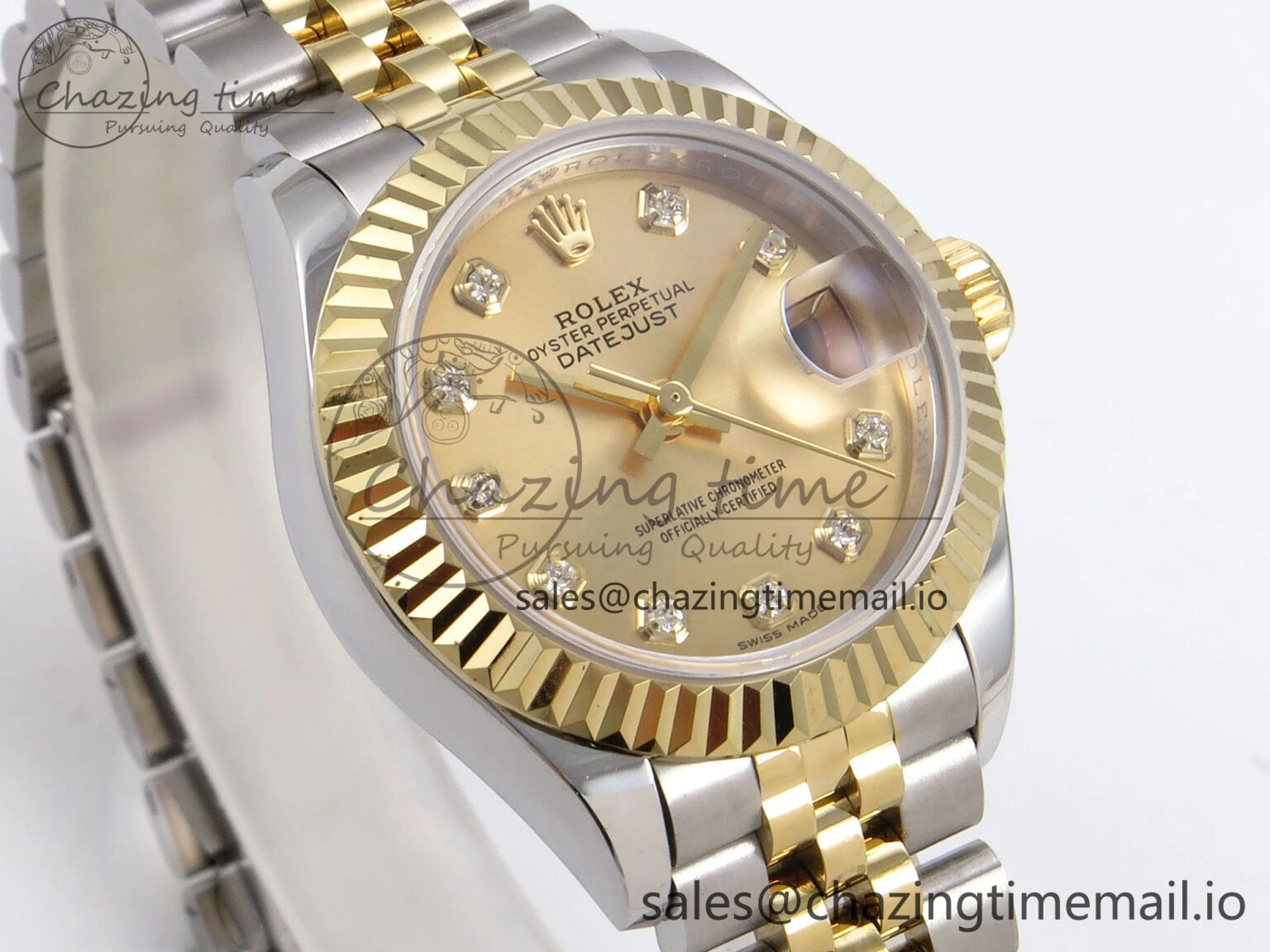 FastDry DateJust 28MM 279173 SS YG GMF 1:1 Best Edition 904L Steel YG Diamonds Dial on Jubilee Bracelet A 10055