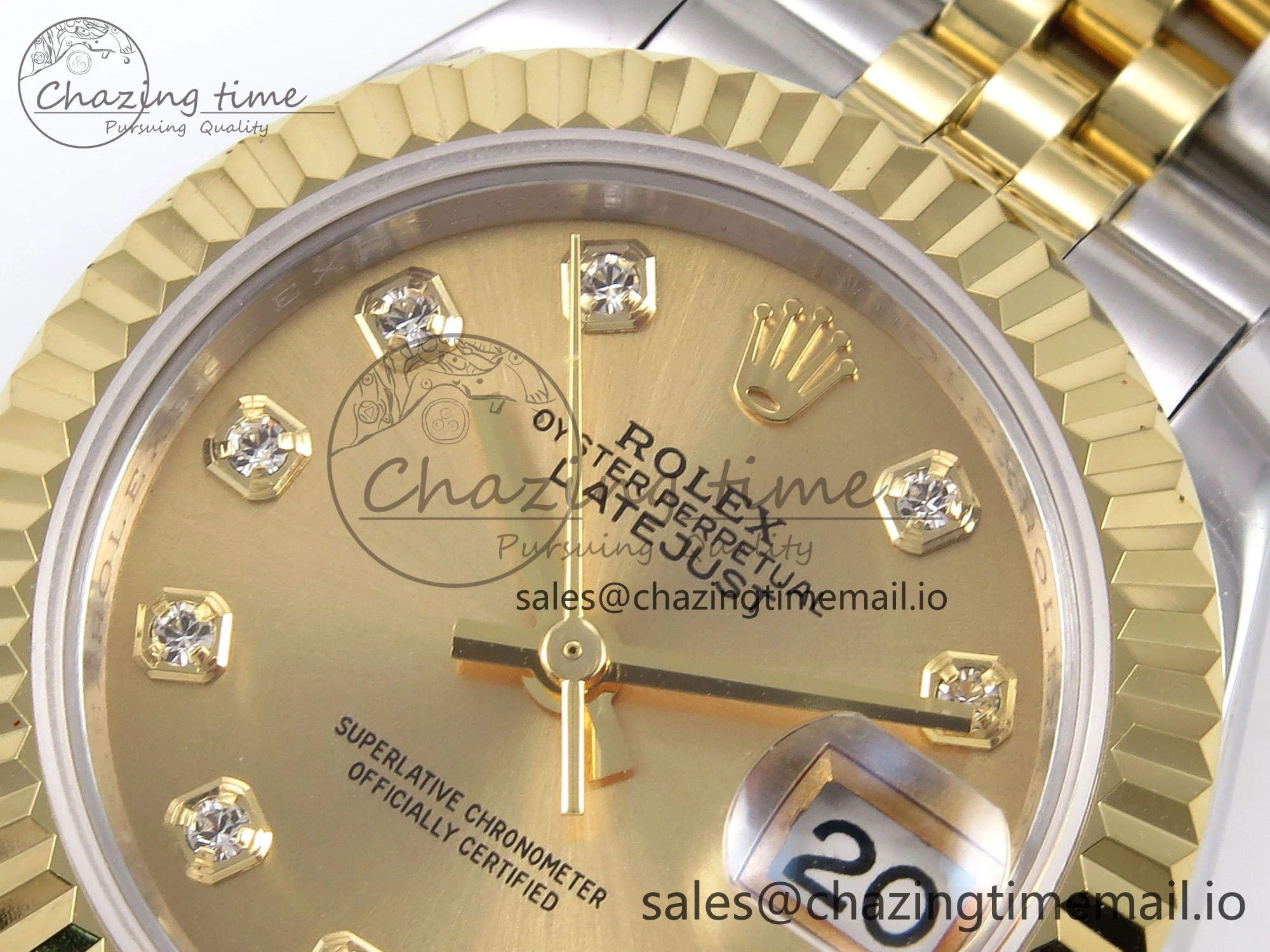 FastDry DateJust 28MM 279173 SS YG GMF 1:1 Best Edition 904L Steel YG Diamonds Dial on Jubilee Bracelet A 10055