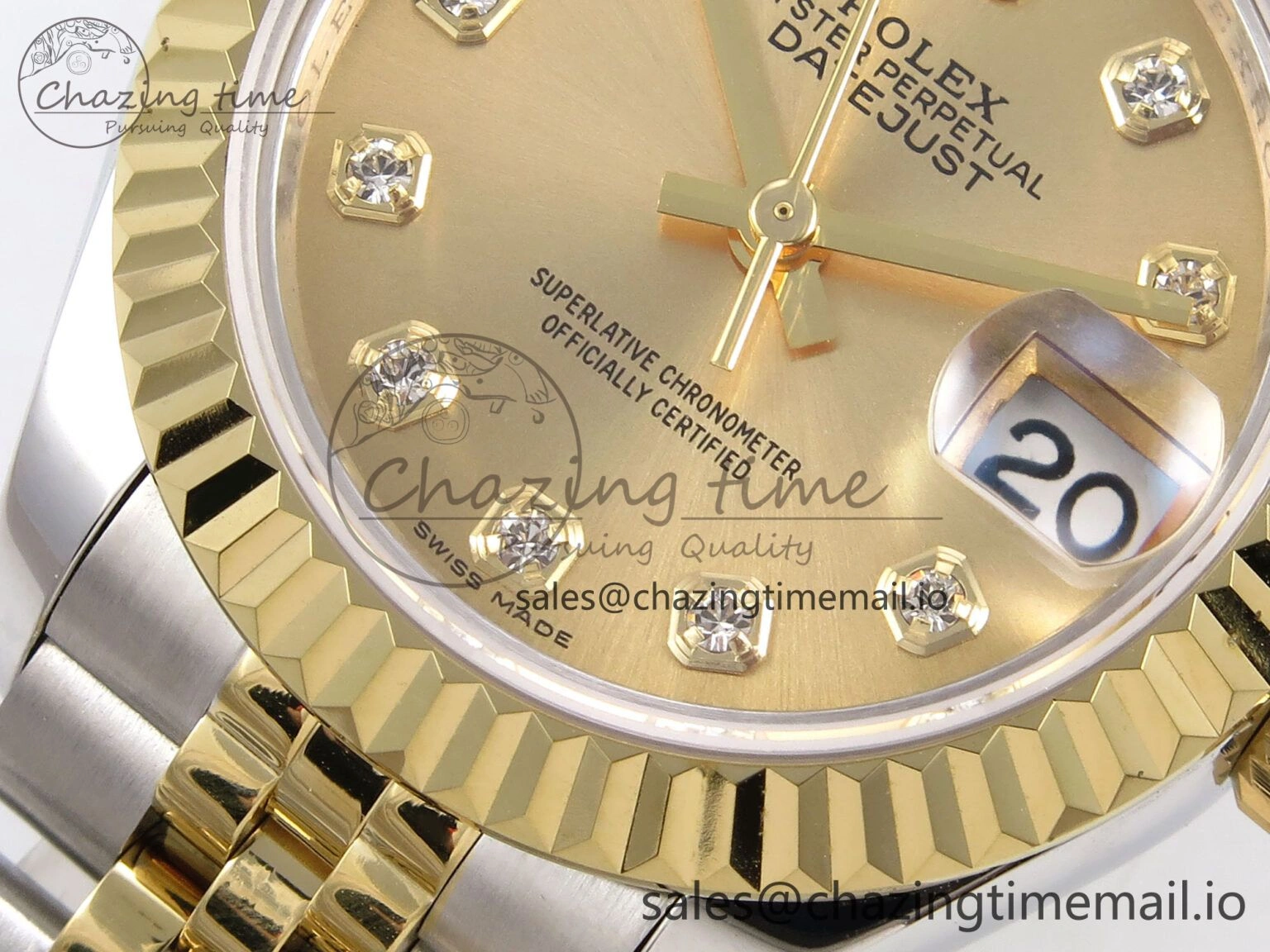 FastDry DateJust 28MM 279173 SS YG GMF 1:1 Best Edition 904L Steel YG Diamonds Dial on Jubilee Bracelet A 10055