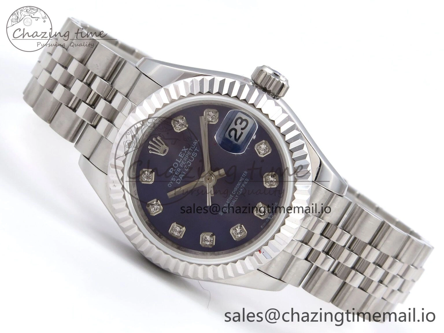 Unique DateJust 28MM 279174 SS GMF 1:1 Best Edition 904L Steel Blue Diamonds Dial on Jubilee Bracelet A 10069