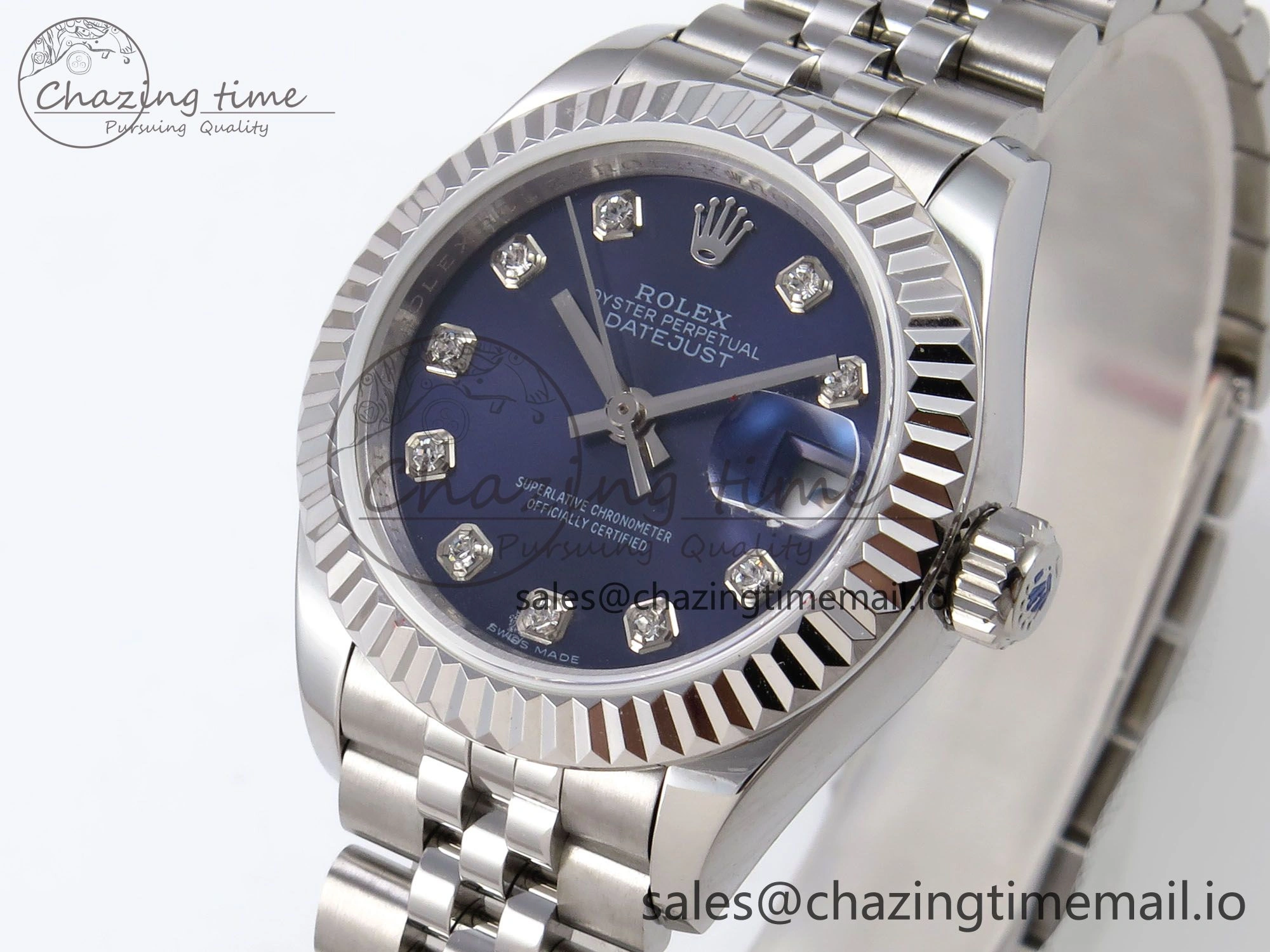 Unique DateJust 28MM 279174 SS GMF 1:1 Best Edition 904L Steel Blue Diamonds Dial on Jubilee Bracelet A 10069