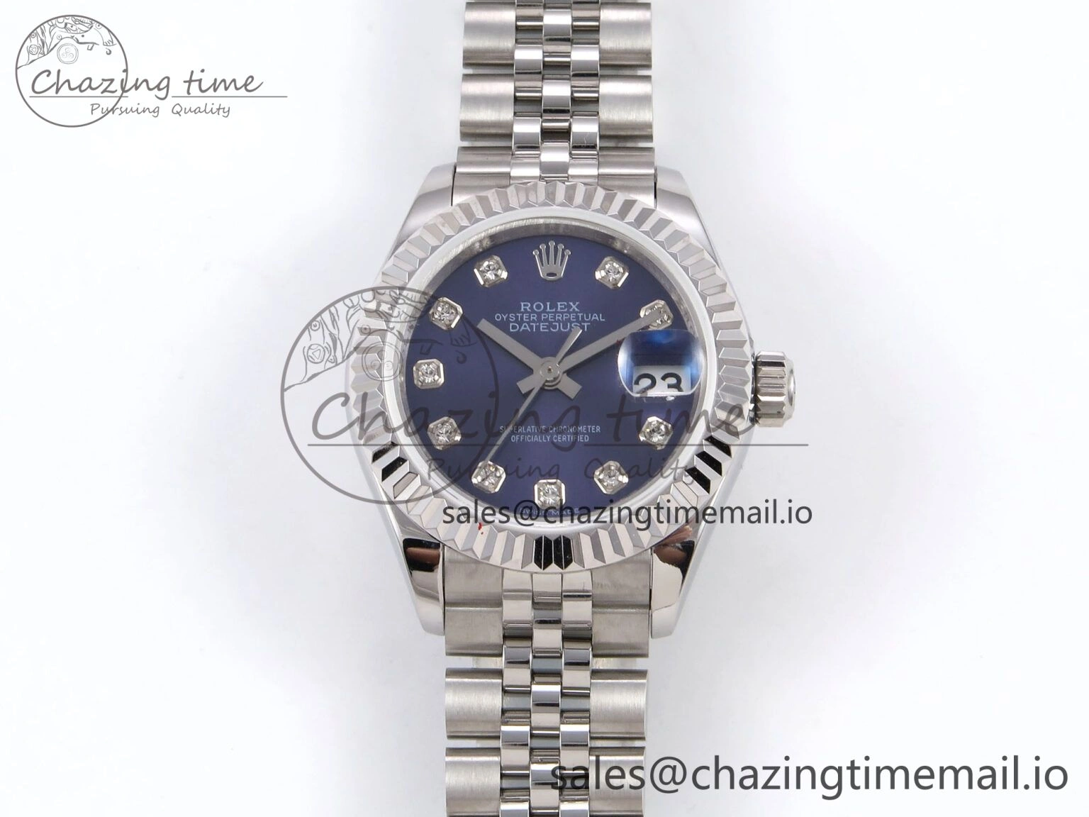 Unique DateJust 28MM 279174 SS GMF 1:1 Best Edition 904L Steel Blue Diamonds Dial on Jubilee Bracelet A 10069
