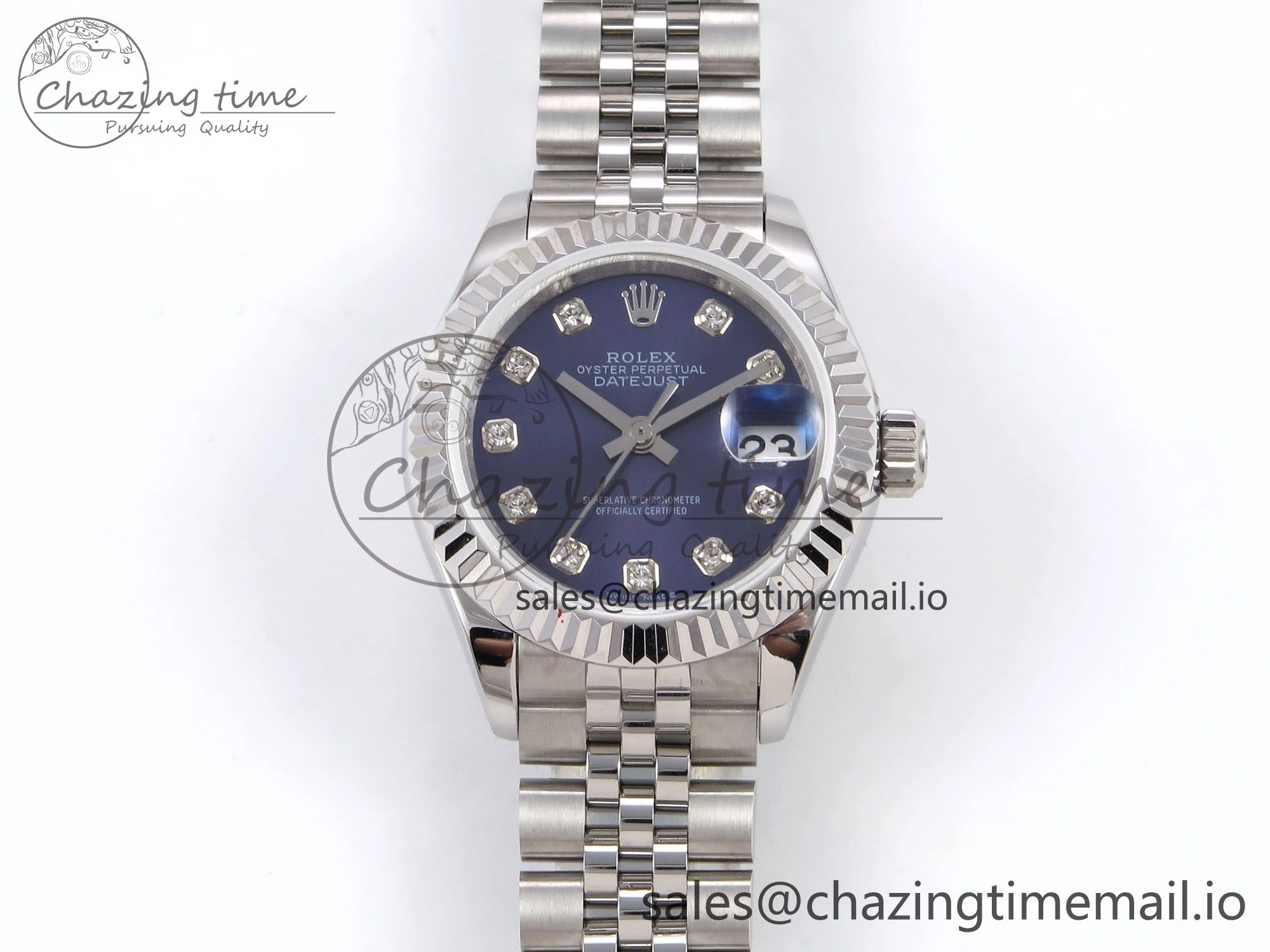 Unique DateJust 28MM 279174 SS GMF 1:1 Best Edition 904L Steel Blue Diamonds Dial on Jubilee Bracelet A 10069
