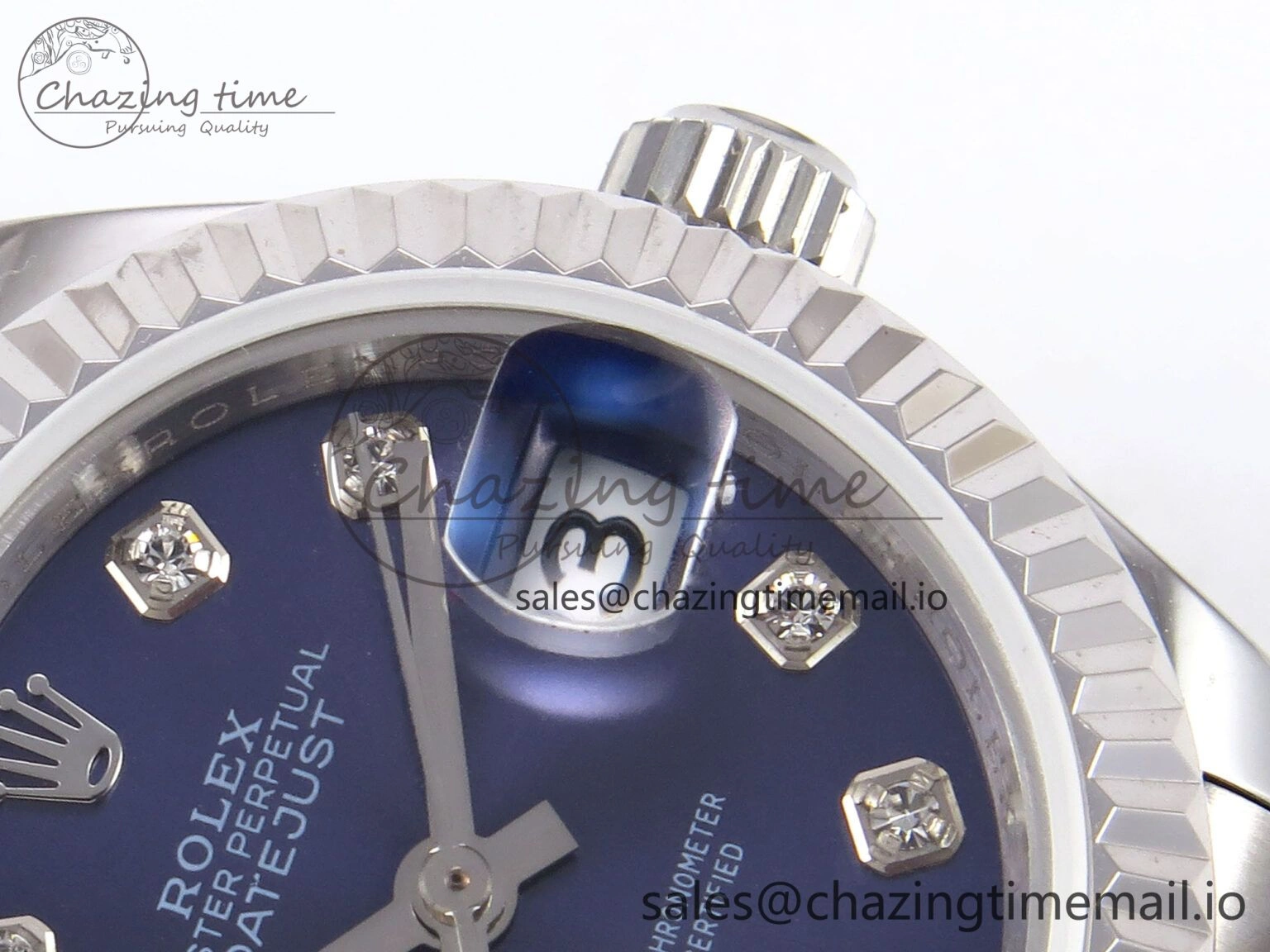 Unique DateJust 28MM 279174 SS GMF 1:1 Best Edition 904L Steel Blue Diamonds Dial on Jubilee Bracelet A 10069