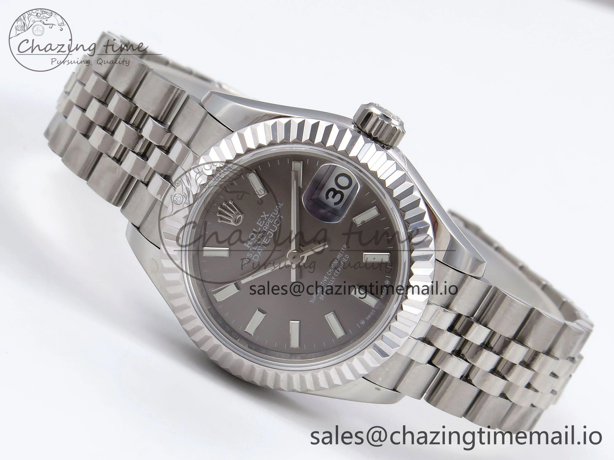 Casual DateJust 28MM 279174 SS GMF 1:1 Best Edition 904L Steel Gray Stick Dial on Jubilee Bracelet A 1138