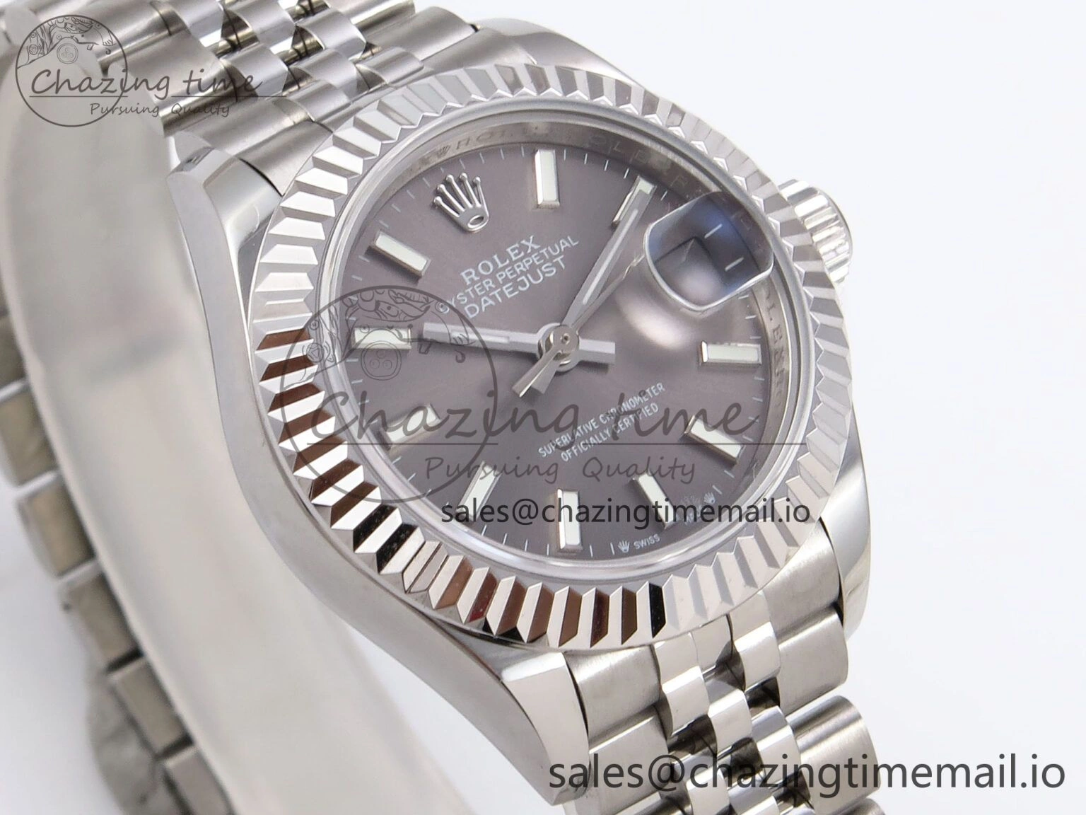 Casual DateJust 28MM 279174 SS GMF 1:1 Best Edition 904L Steel Gray Stick Dial on Jubilee Bracelet A 1138