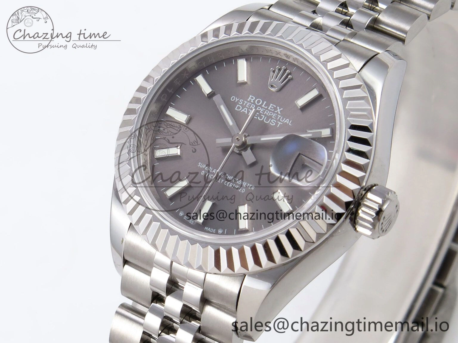 Casual DateJust 28MM 279174 SS GMF 1:1 Best Edition 904L Steel Gray Stick Dial on Jubilee Bracelet A 1138