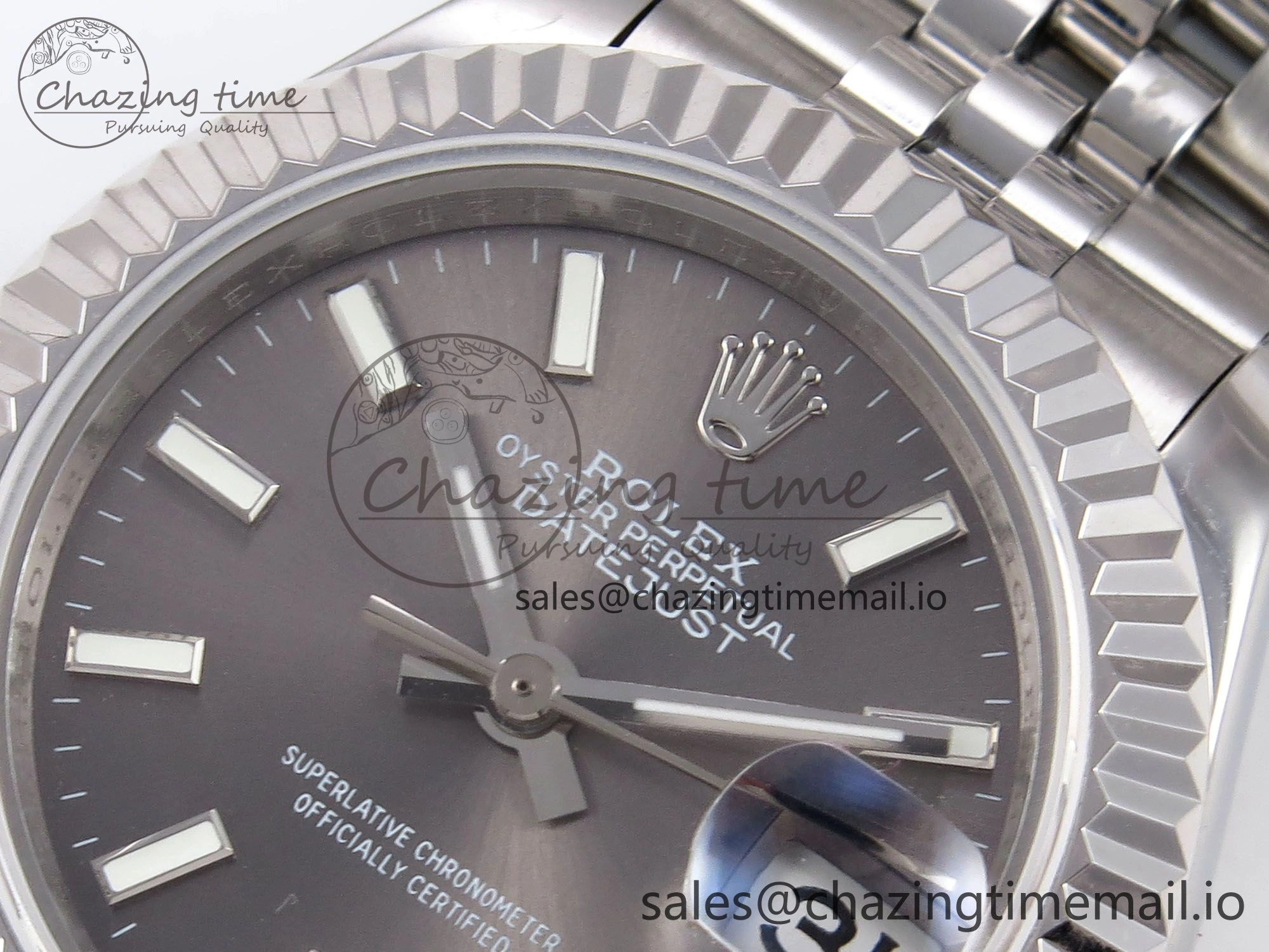 Casual DateJust 28MM 279174 SS GMF 1:1 Best Edition 904L Steel Gray Stick Dial on Jubilee Bracelet A 1138