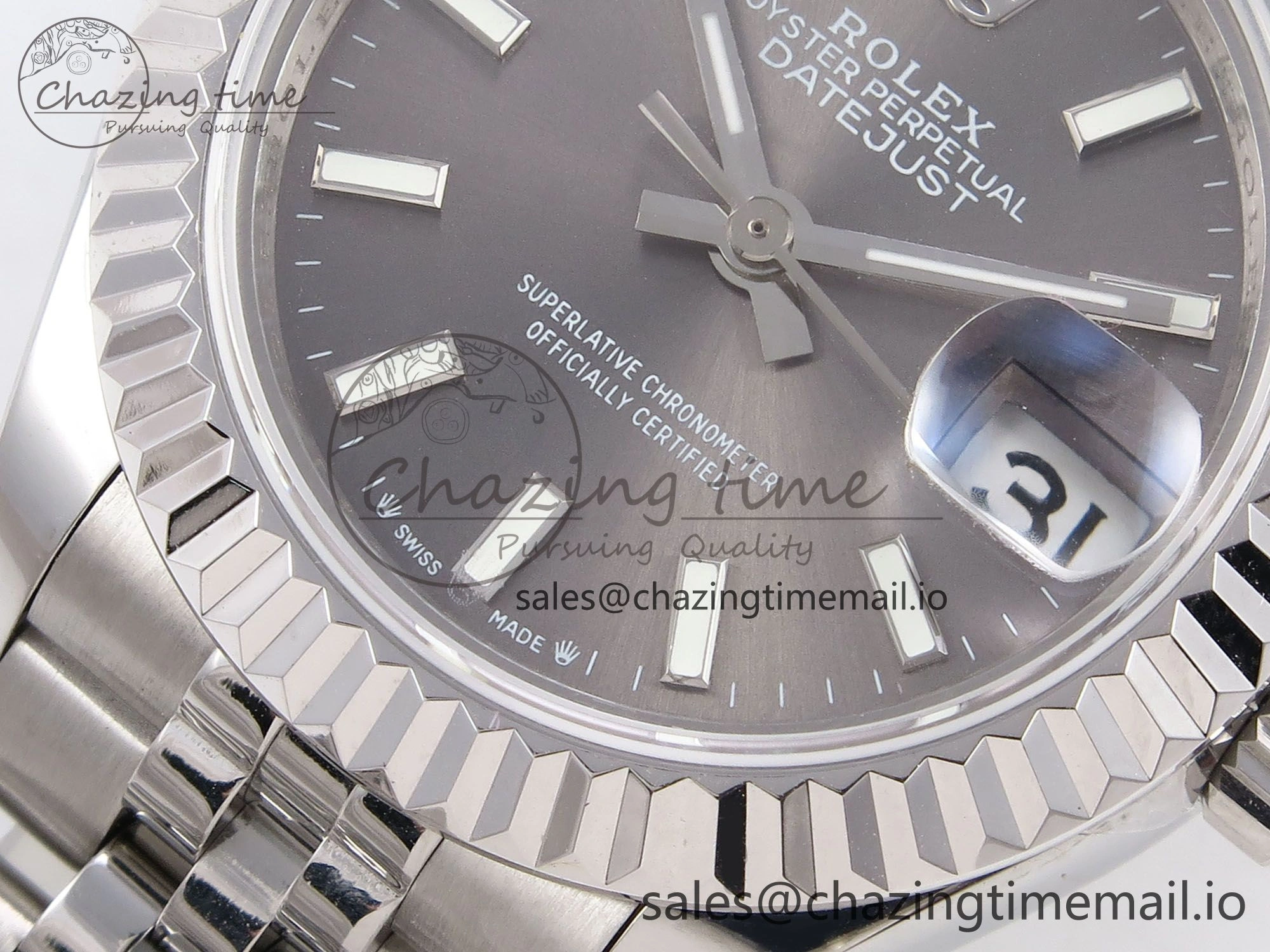 Casual DateJust 28MM 279174 SS GMF 1:1 Best Edition 904L Steel Gray Stick Dial on Jubilee Bracelet A 1138