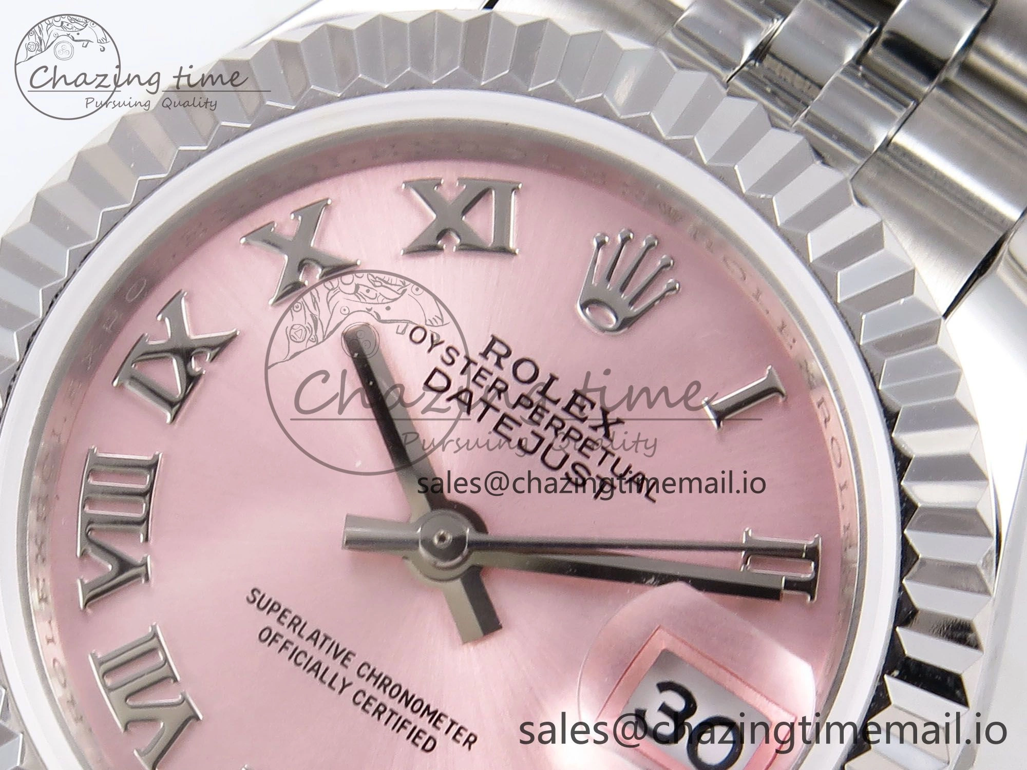 DateJust 28MM 279174 SS GMF 1:1 Best Edition 904L Steel Pink Roman Dial on Jubilee Bracelet A Thermal 1145