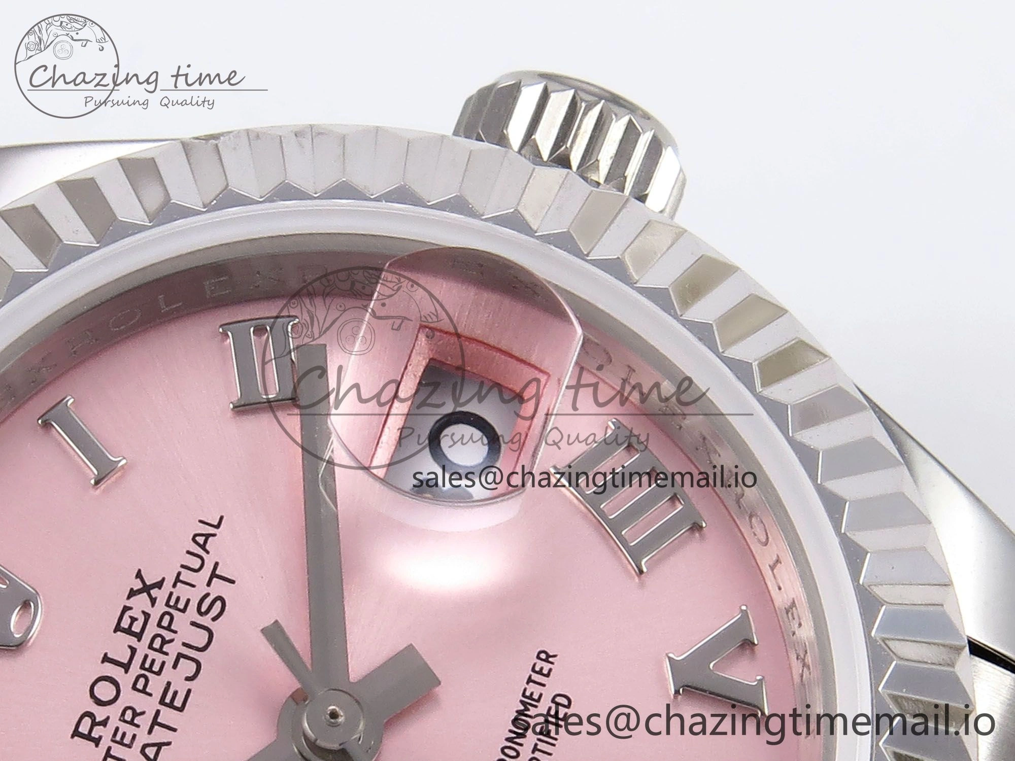 DateJust 28MM 279174 SS GMF 1:1 Best Edition 904L Steel Pink Roman Dial on Jubilee Bracelet A Thermal 1145