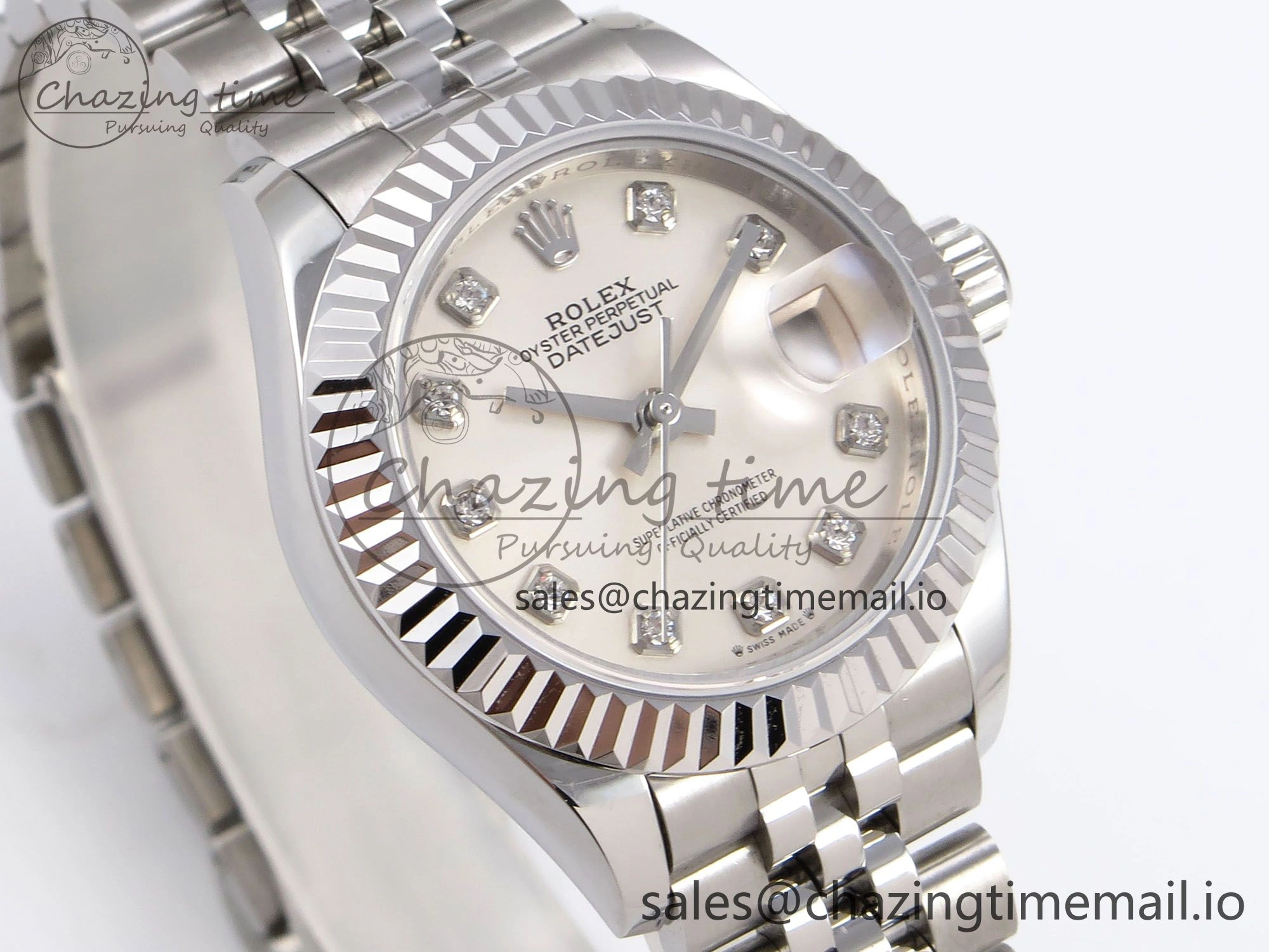 DateJust 28MM 279174 SS GMF 1:1 Best Edition 904L Steel Silver Diamonds Dial on Jubilee Bracelet A Breathable 10068