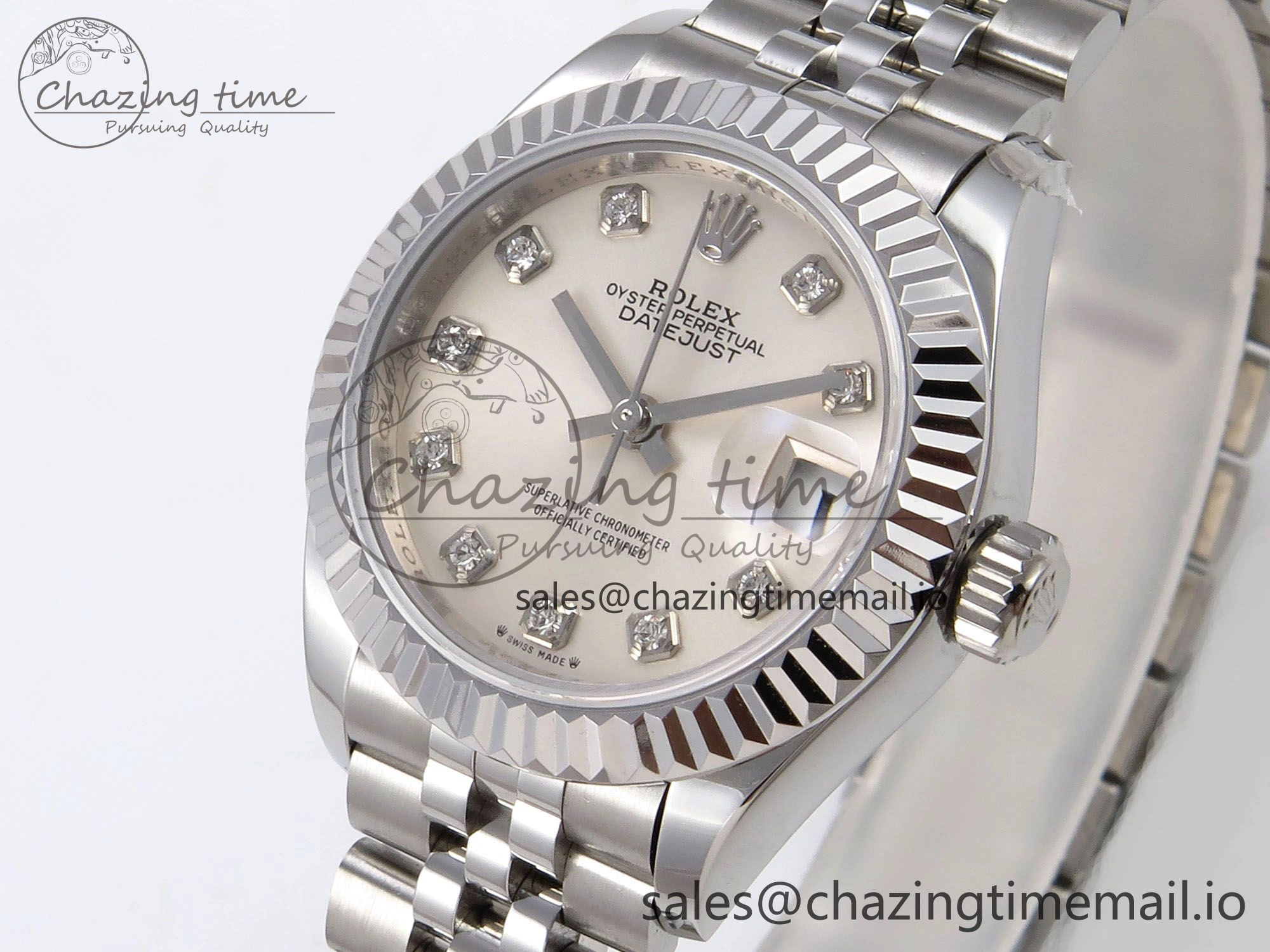 DateJust 28MM 279174 SS GMF 1:1 Best Edition 904L Steel Silver Diamonds Dial on Jubilee Bracelet A Breathable 10068