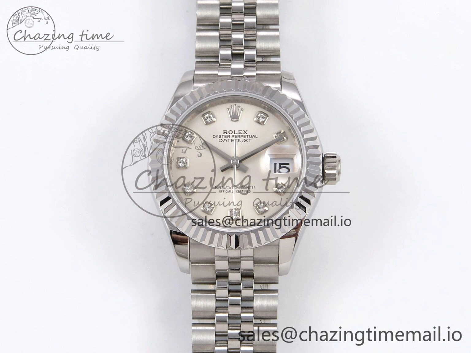 DateJust 28MM 279174 SS GMF 1:1 Best Edition 904L Steel Silver Diamonds Dial on Jubilee Bracelet A Packable 1135