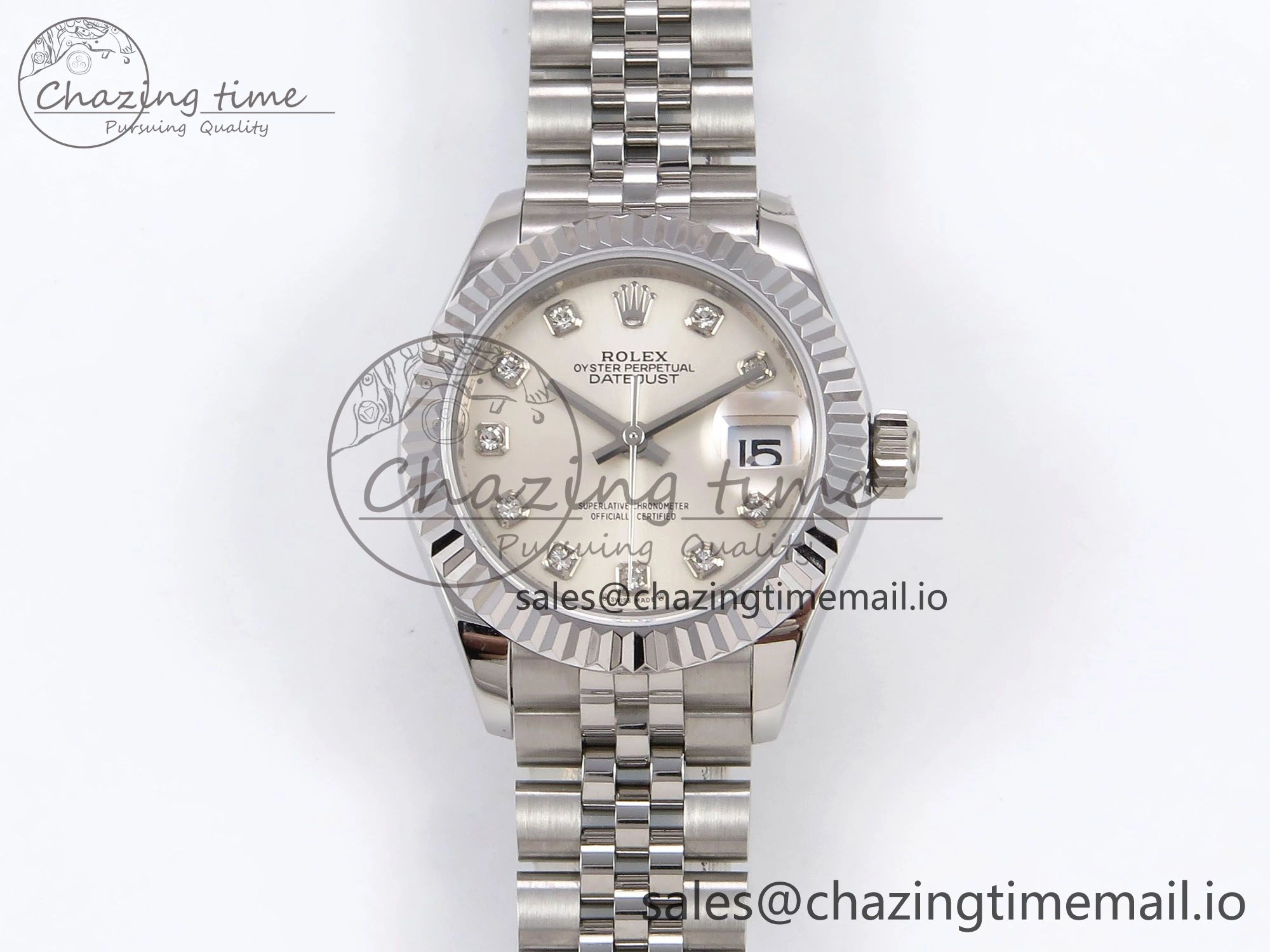 DateJust 28MM 279174 SS GMF 1:1 Best Edition 904L Steel Silver Diamonds Dial on Jubilee Bracelet A Breathable 10068