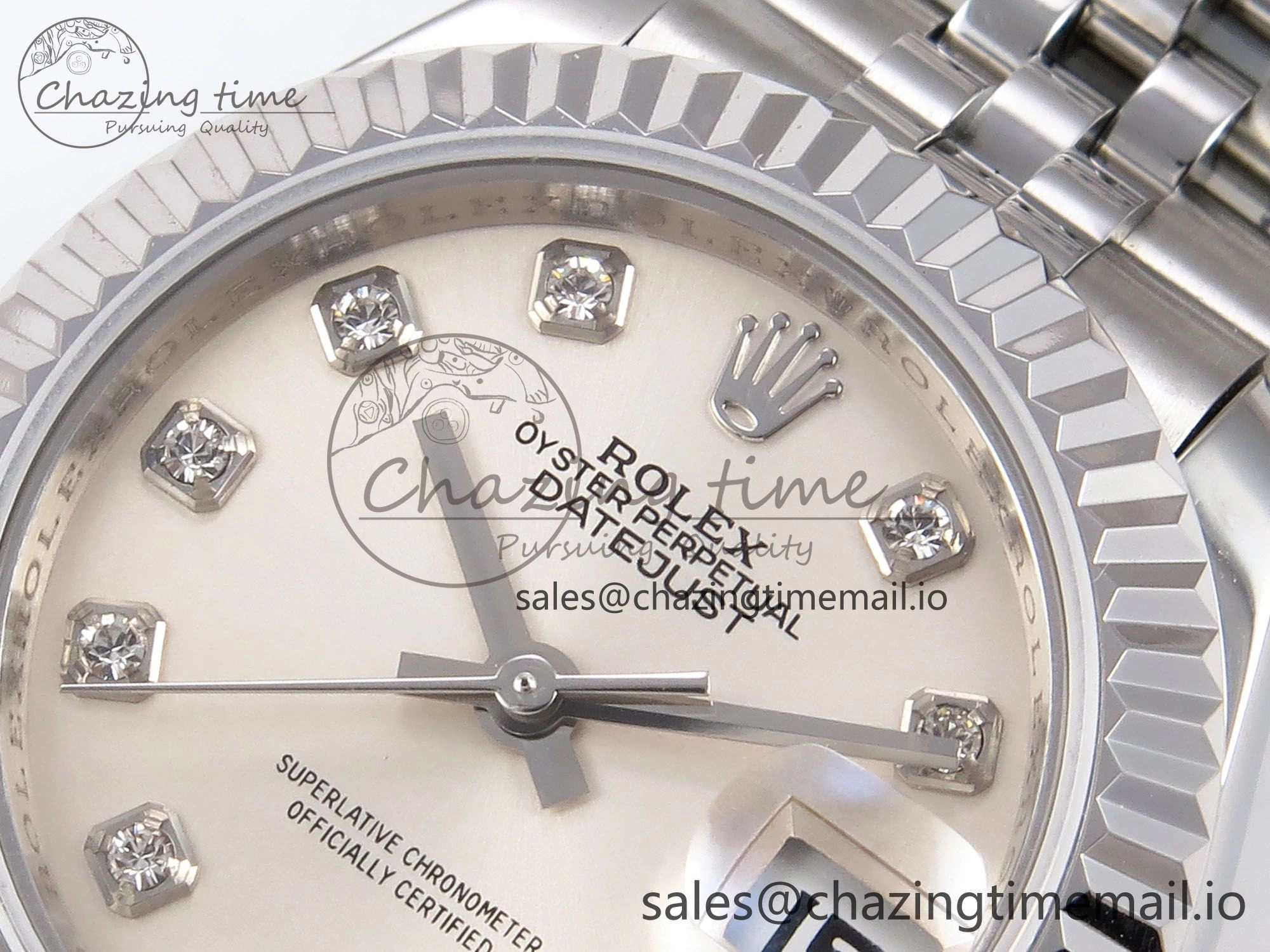 DateJust 28MM 279174 SS GMF 1:1 Best Edition 904L Steel Silver Diamonds Dial on Jubilee Bracelet A Breathable 10068
