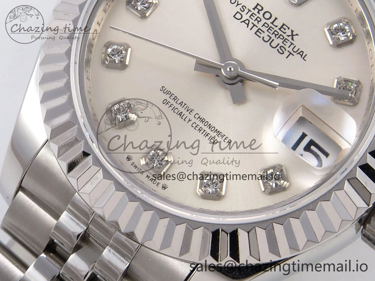 DateJust 28MM 279174 SS GMF 1:1 Best Edition 904L Steel Silver Diamonds Dial on Jubilee Bracelet A Breathable 10068