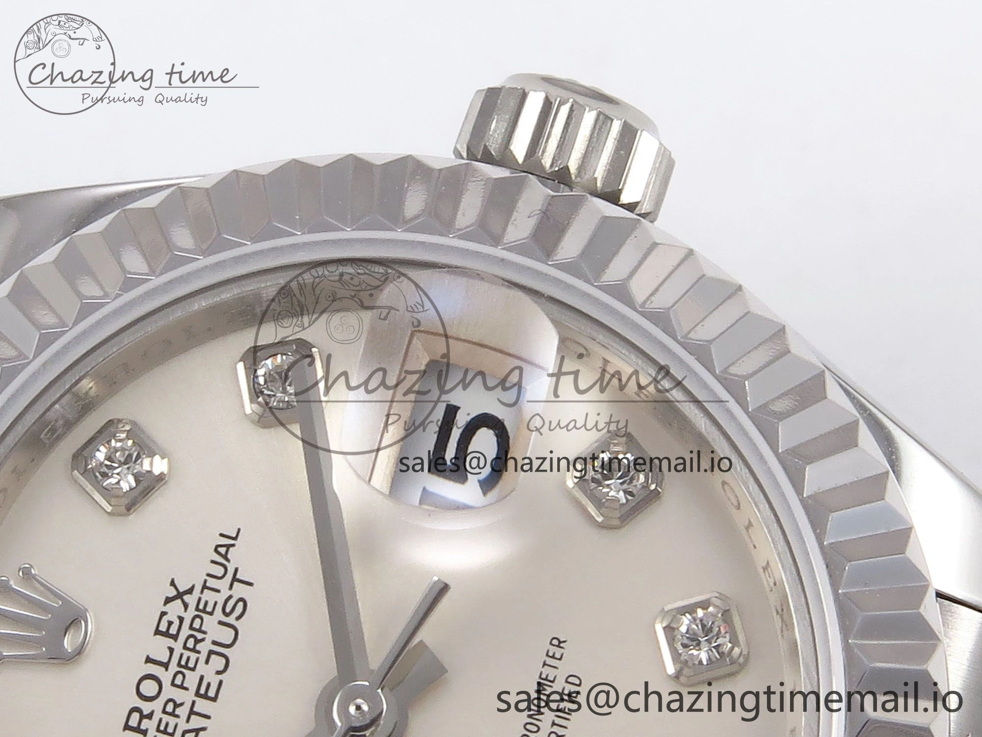 DateJust 28MM 279174 SS GMF 1:1 Best Edition 904L Steel Silver Diamonds Dial on Jubilee Bracelet A Breathable 10068