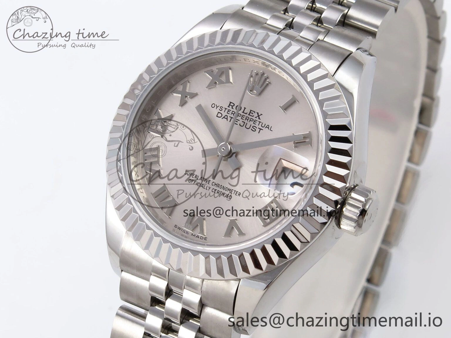 ZeroBulk DateJust 28MM 279174 SS GMF 1:1 Best Edition 904L Steel Silver Roman Dial on Jubilee Bracelet A 10070