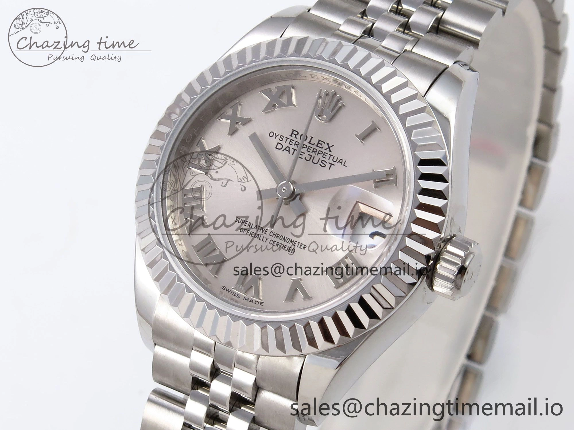 ZeroBulk DateJust 28MM 279174 SS GMF 1:1 Best Edition 904L Steel Silver Roman Dial on Jubilee Bracelet A 10070