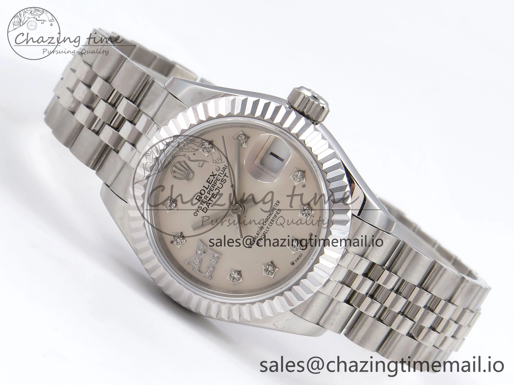 DateJust 28MM 279174 SS GMF 1:1 Best Edition 904L Steel Silver Star Diamonds Dial on Jubilee Bracelet A ZeroBulk 10072
