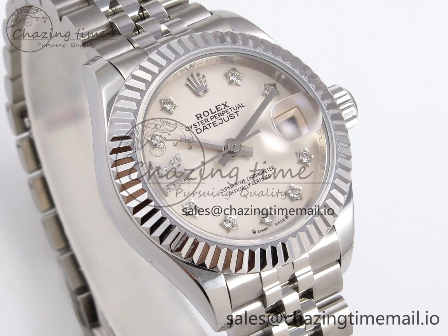 DateJust 28MM 279174 SS GMF 1:1 Best Edition 904L Steel Silver Star Diamonds Dial on Jubilee Bracelet A ZeroBulk 10072