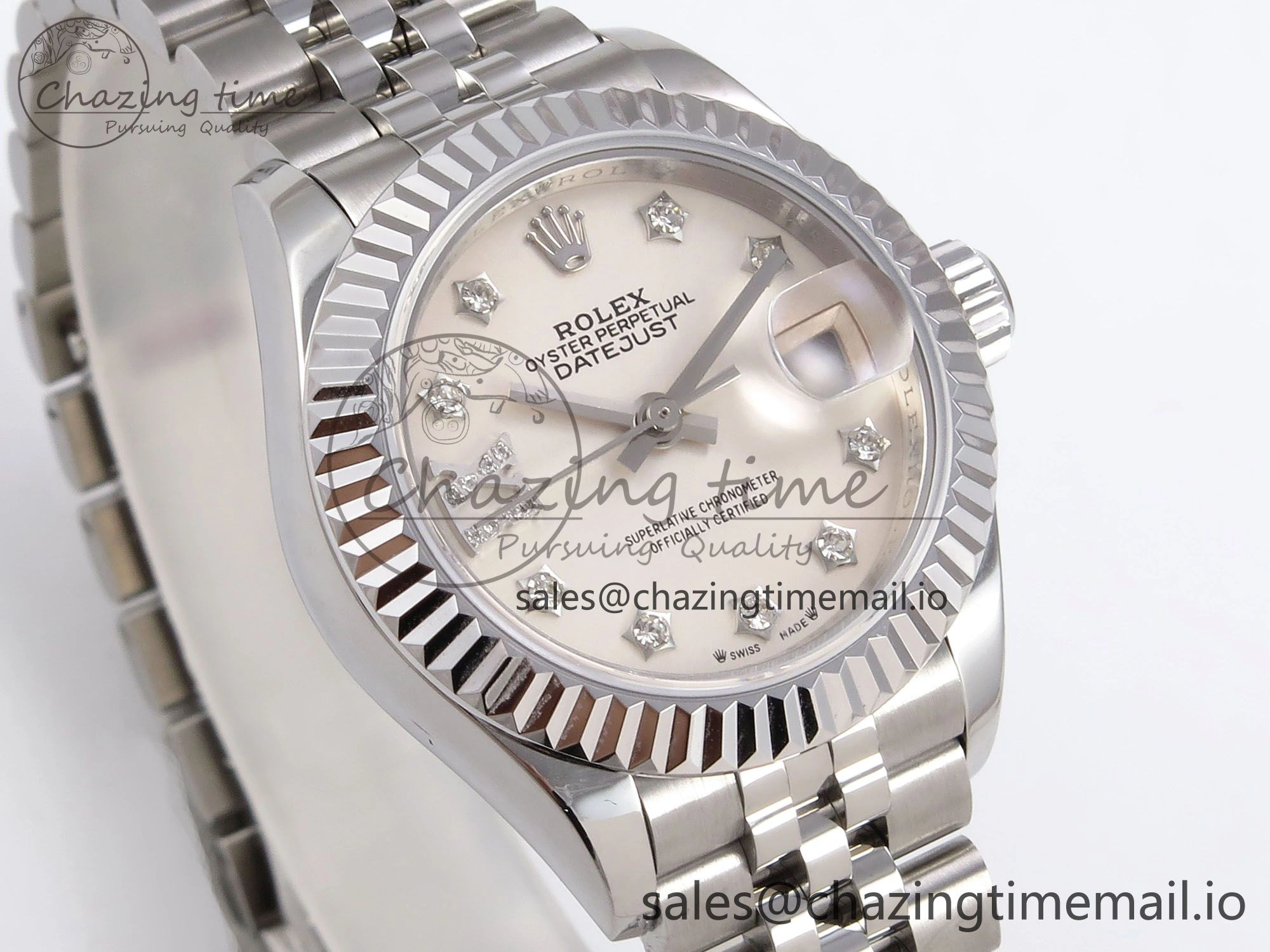 DateJust 28MM 279174 SS GMF 1:1 Best Edition 904L Steel Silver Star Diamonds Dial on Jubilee Bracelet A ZeroBulk 10072