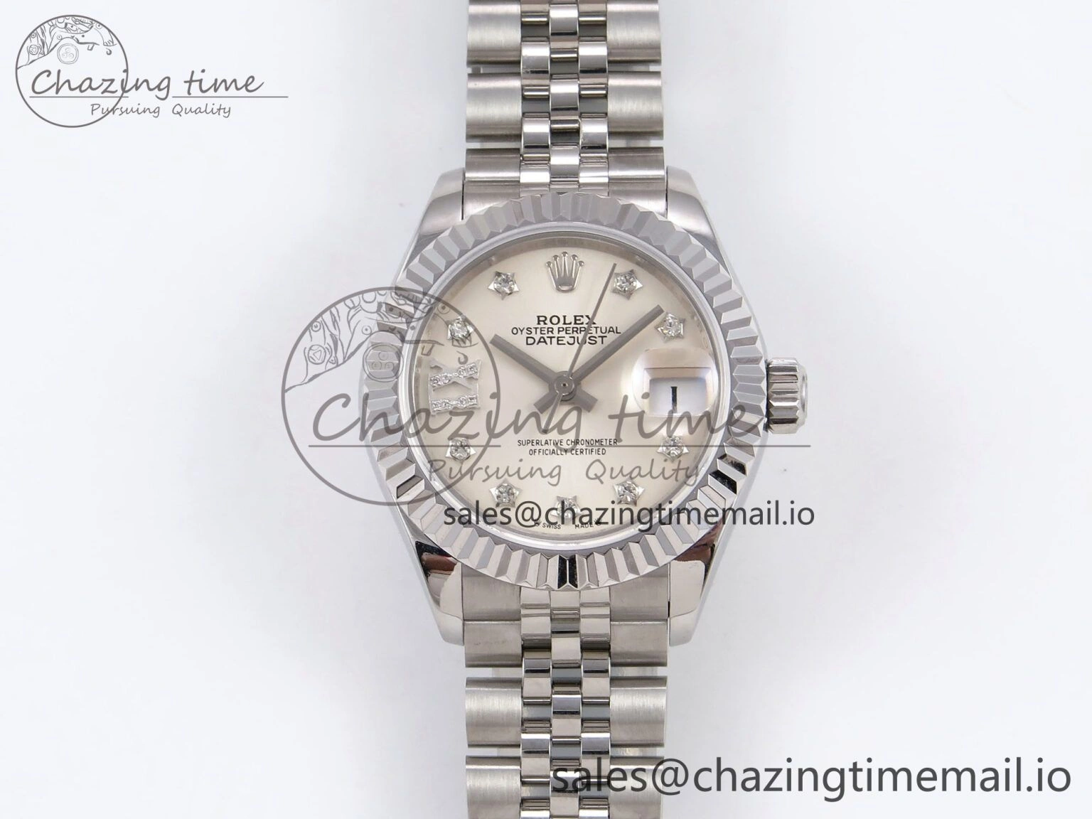 DateJust 28MM 279174 SS GMF 1:1 Best Edition 904L Steel Silver Star Diamonds Dial on Jubilee Bracelet A ZeroBulk 10072