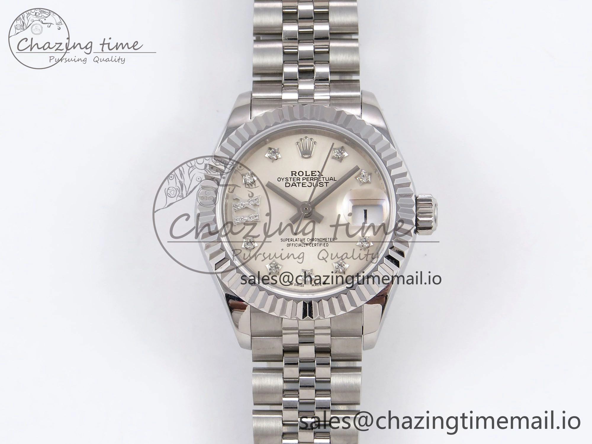 DateJust 28MM 279174 SS GMF 1:1 Best Edition 904L Steel Silver Star Diamonds Dial on Jubilee Bracelet A ZeroBulk 10072