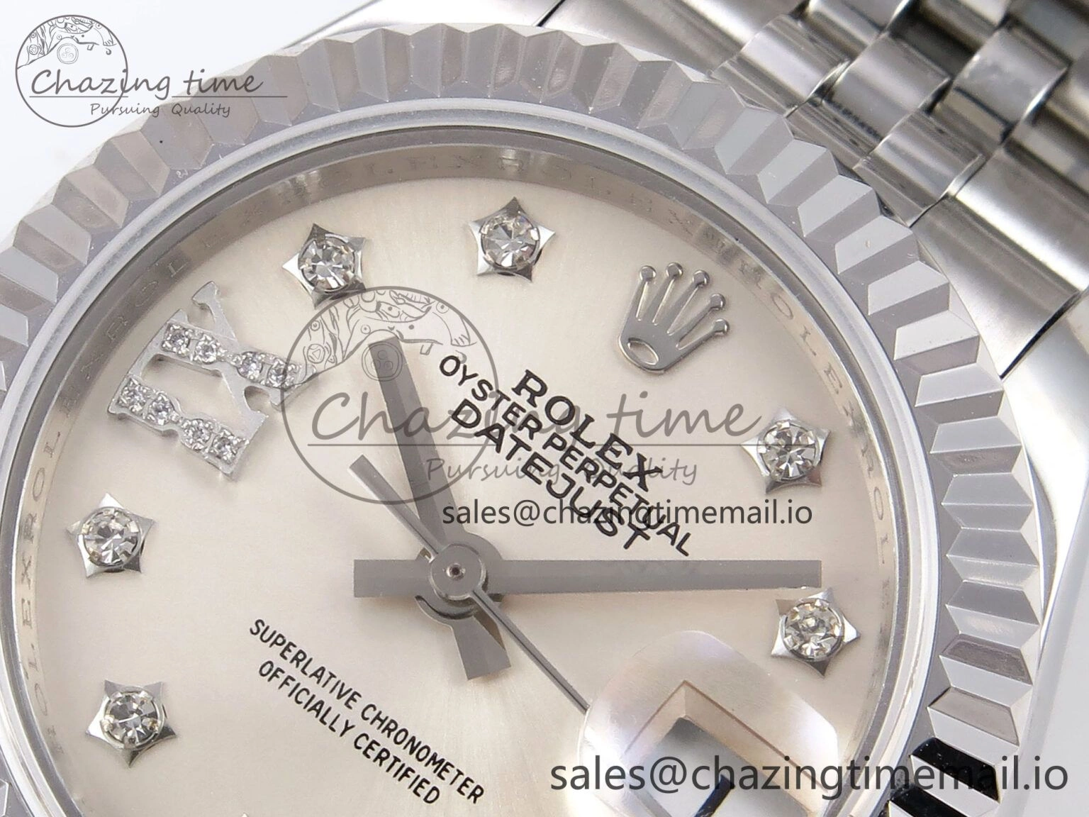 DateJust 28MM 279174 SS GMF 1:1 Best Edition 904L Steel Silver Star Diamonds Dial on Jubilee Bracelet A ZeroBulk 10072