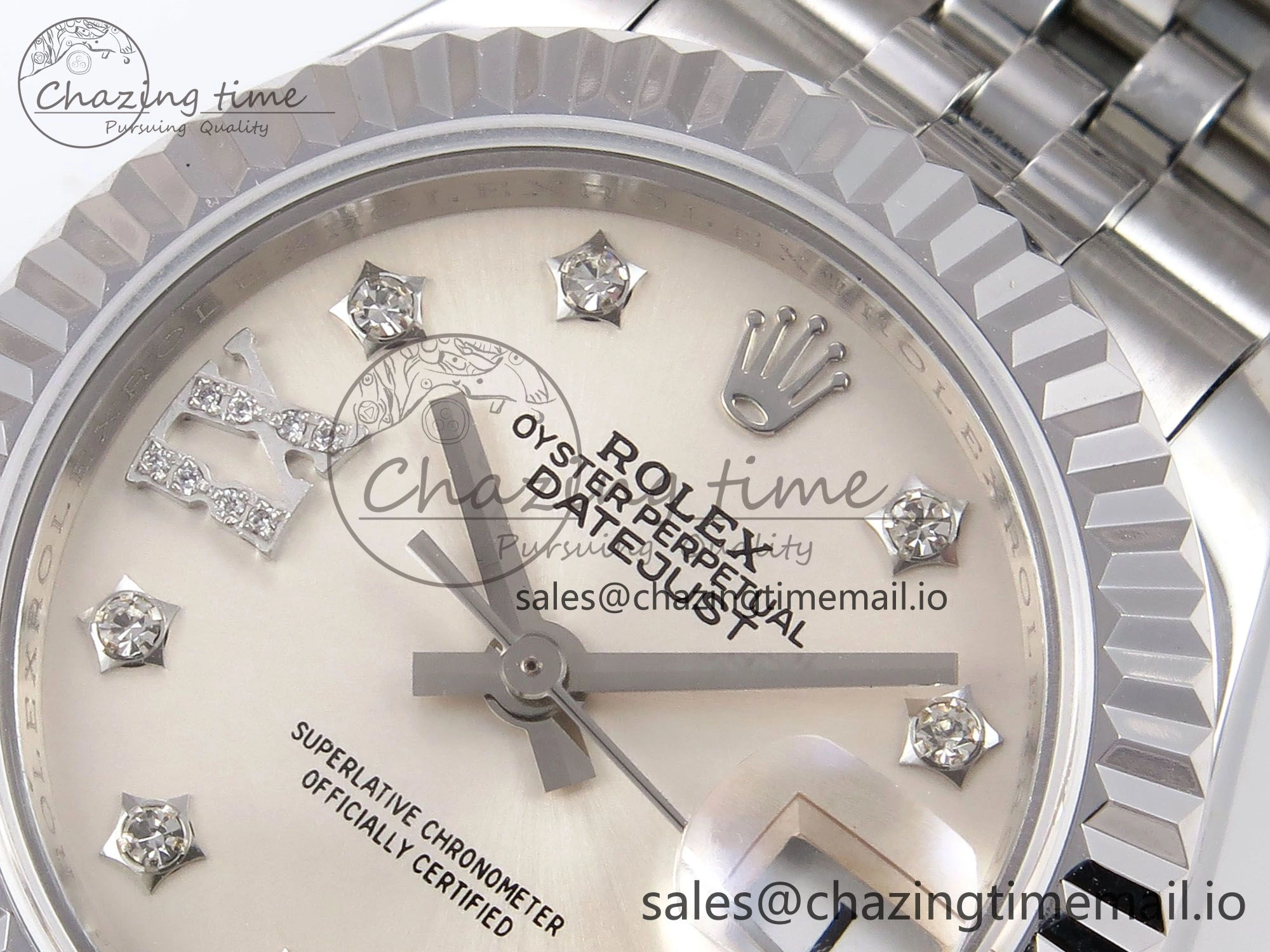 DateJust 28MM 279174 SS GMF 1:1 Best Edition 904L Steel Silver Star Diamonds Dial on Jubilee Bracelet A ZeroBulk 10072