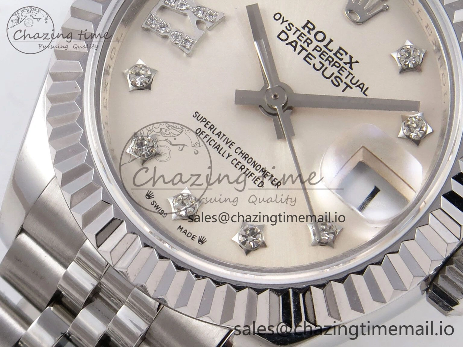DateJust 28MM 279174 SS GMF 1:1 Best Edition 904L Steel Silver Star Diamonds Dial on Jubilee Bracelet A ZeroBulk 10072