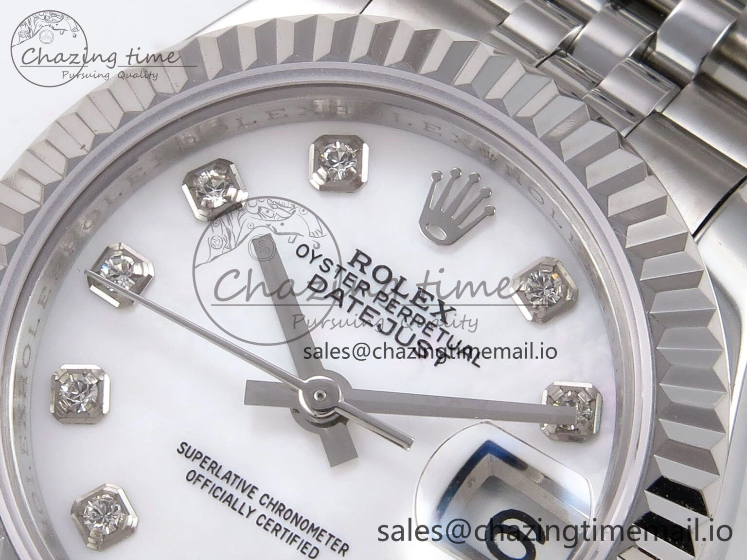 ZipUp DateJust 28MM 279174 SS GMF 1:1 Best Edition 904L Steel White Diamonds Dial on Jubilee Bracelet A 1139