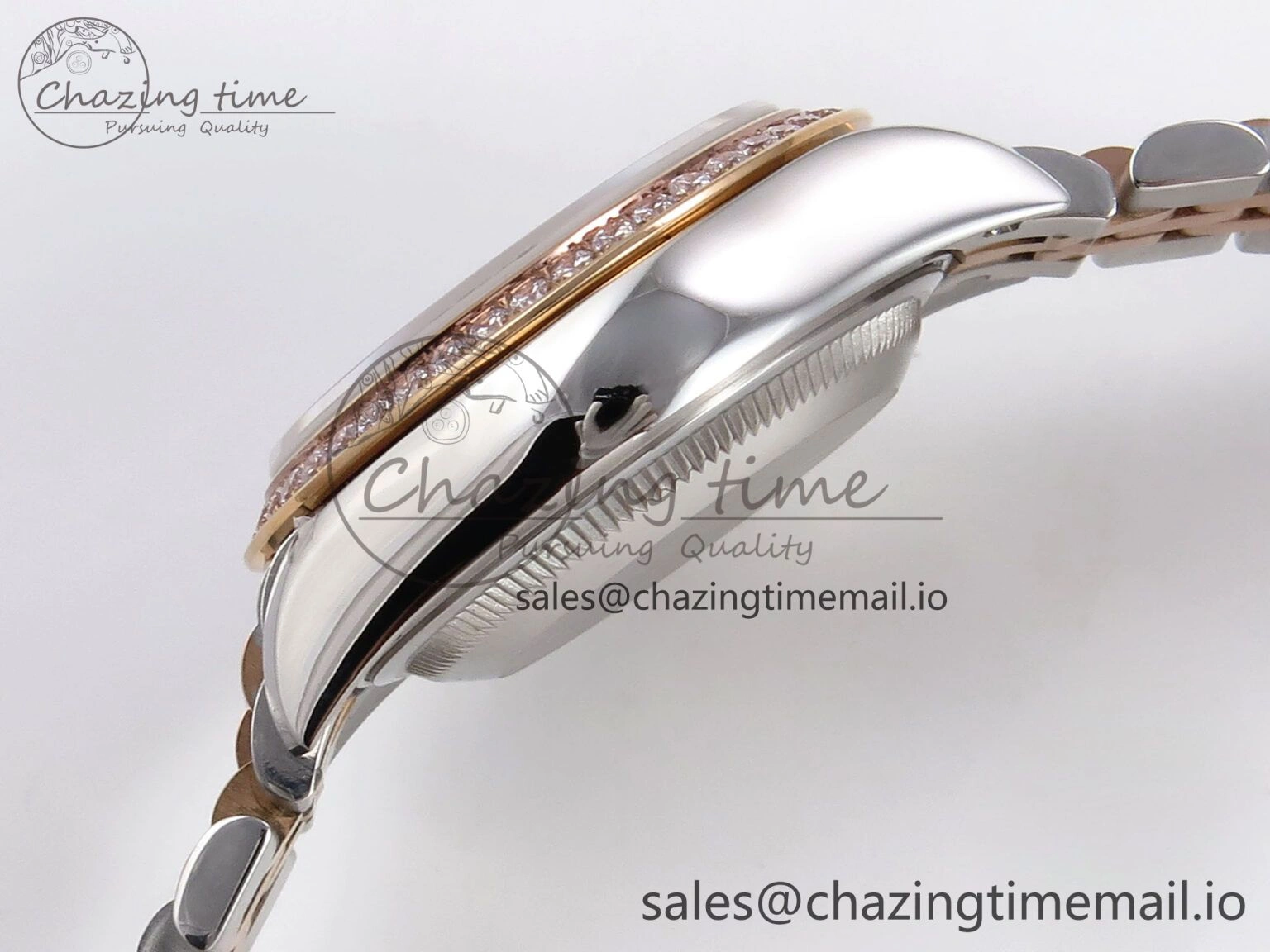 AllSeason DateJust 28MM 279381RBR SS RG GMF 1:1 Best Edition 904L Steel Green Dimonds Dial on Jubilee Bracelet A 10067