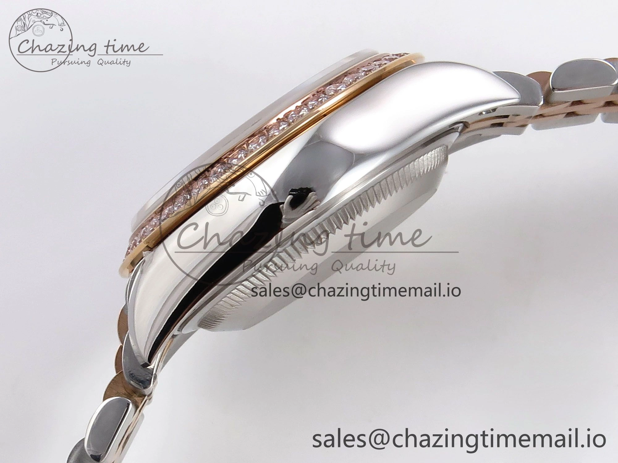AllSeason DateJust 28MM 279381RBR SS RG GMF 1:1 Best Edition 904L Steel Green Dimonds Dial on Jubilee Bracelet A 10067
