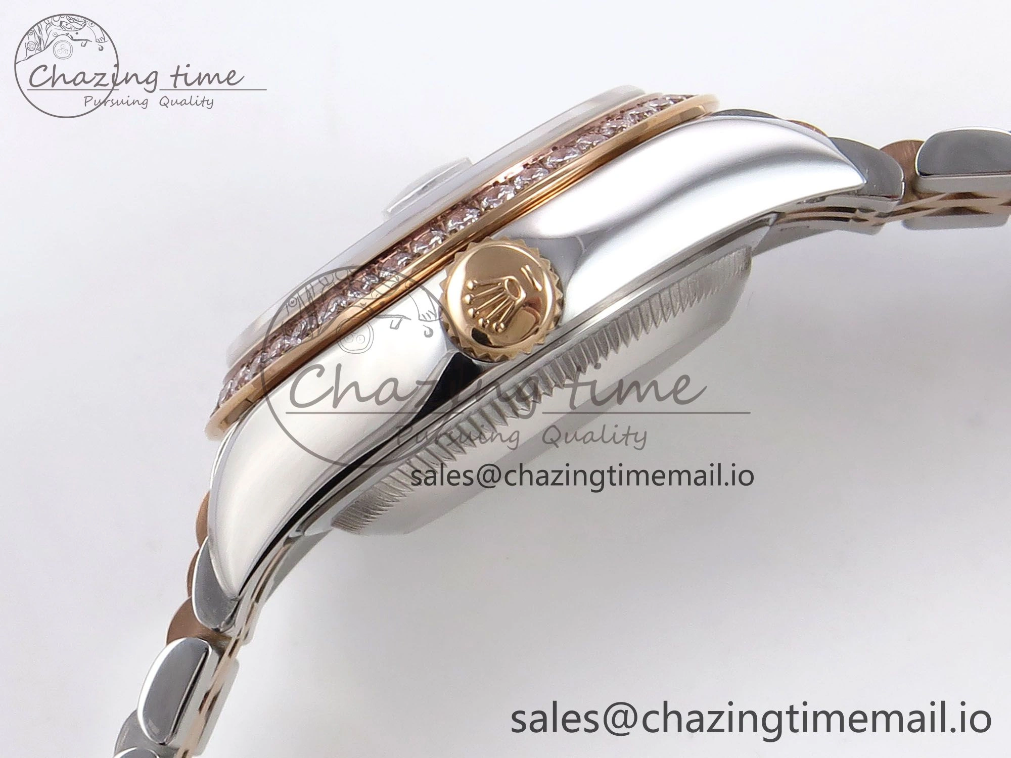 AllSeason DateJust 28MM 279381RBR SS RG GMF 1:1 Best Edition 904L Steel Green Dimonds Dial on Jubilee Bracelet A 10067