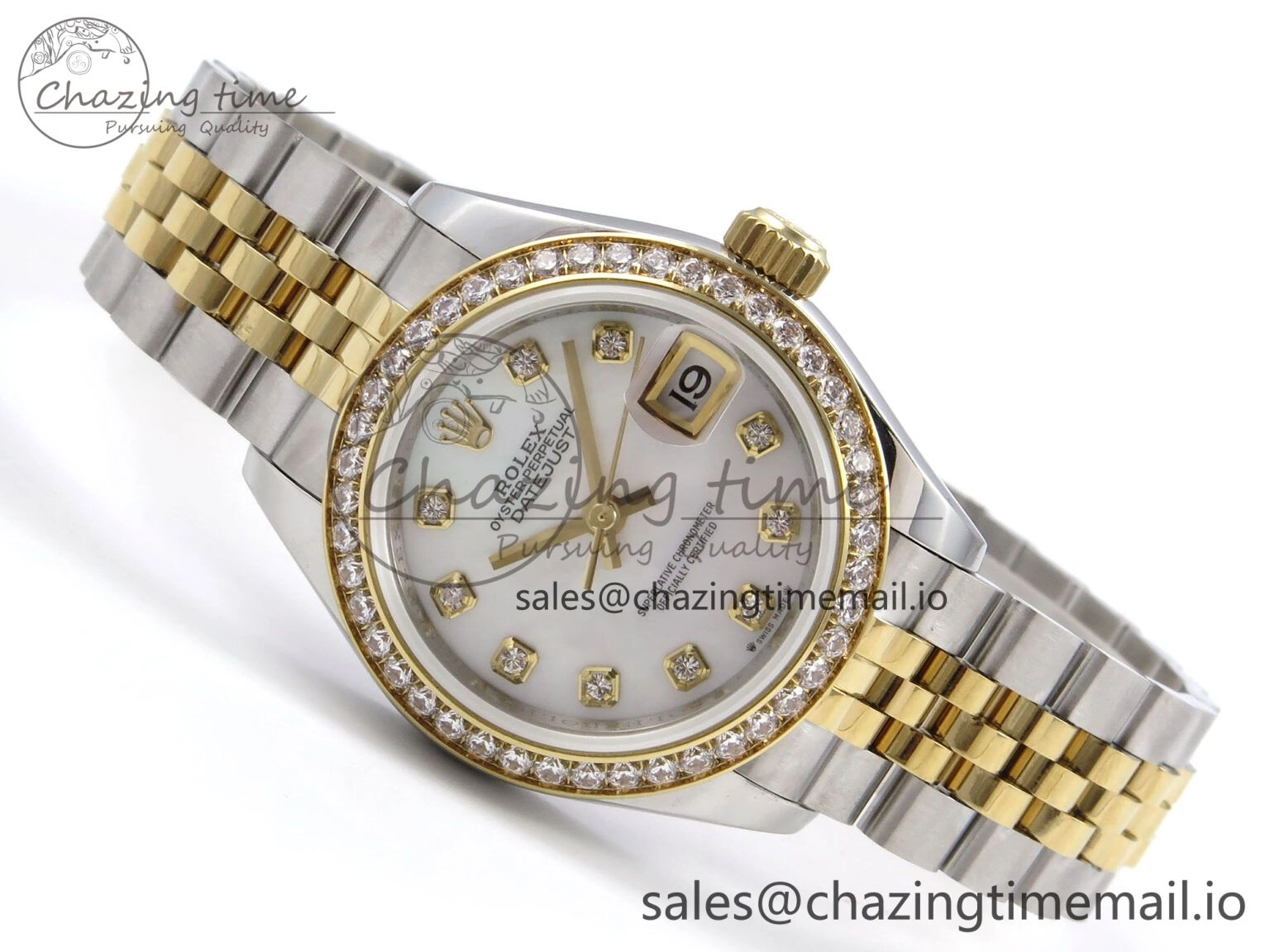 Minimalist DateJust 28MM 279383RBR SS YG GMF 1:1 Best Edition 904L Steel White MOP Diamonds Dial on Jubilee Bracelet A 10059