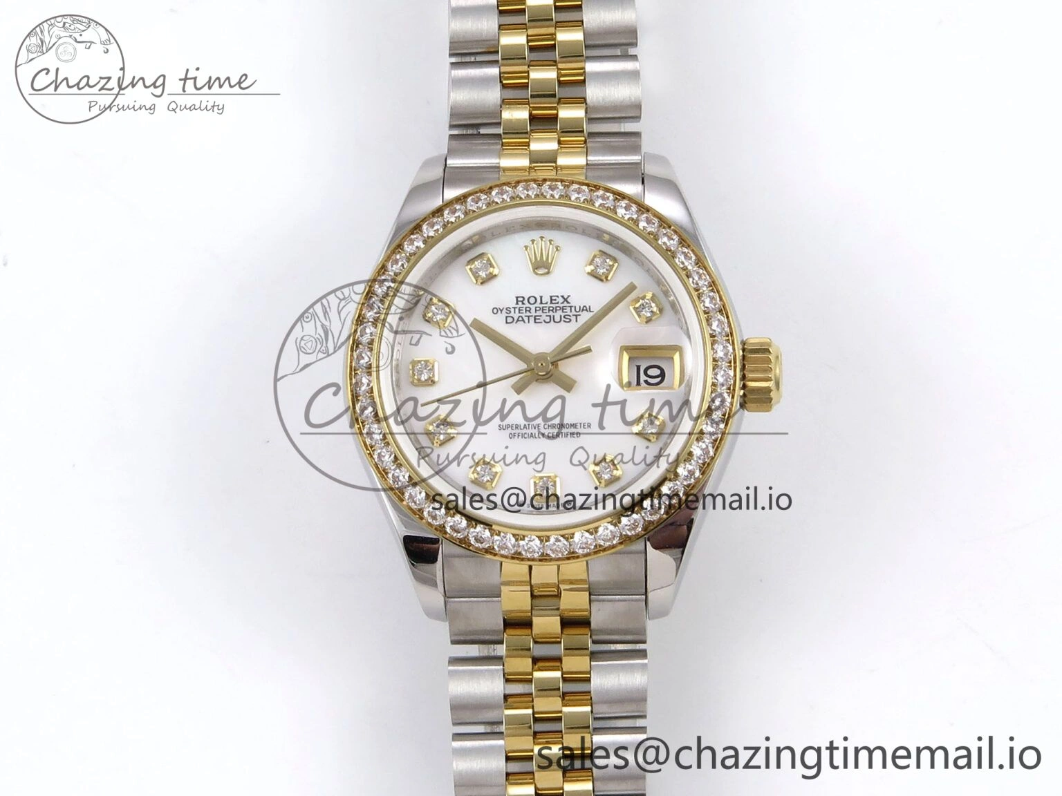 Minimalist DateJust 28MM 279383RBR SS YG GMF 1:1 Best Edition 904L Steel White MOP Diamonds Dial on Jubilee Bracelet A 10059