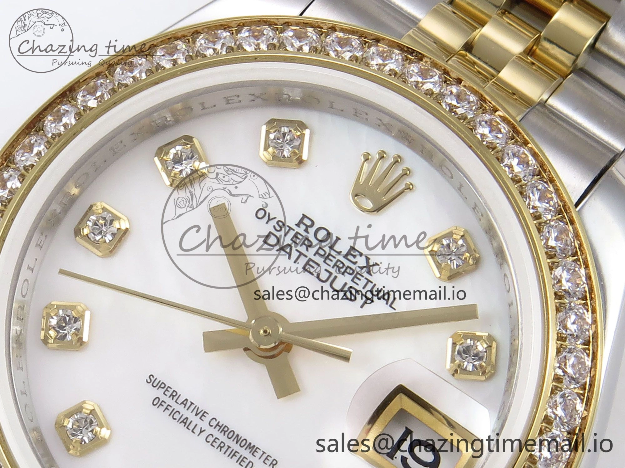 Minimalist DateJust 28MM 279383RBR SS YG GMF 1:1 Best Edition 904L Steel White MOP Diamonds Dial on Jubilee Bracelet A 10059