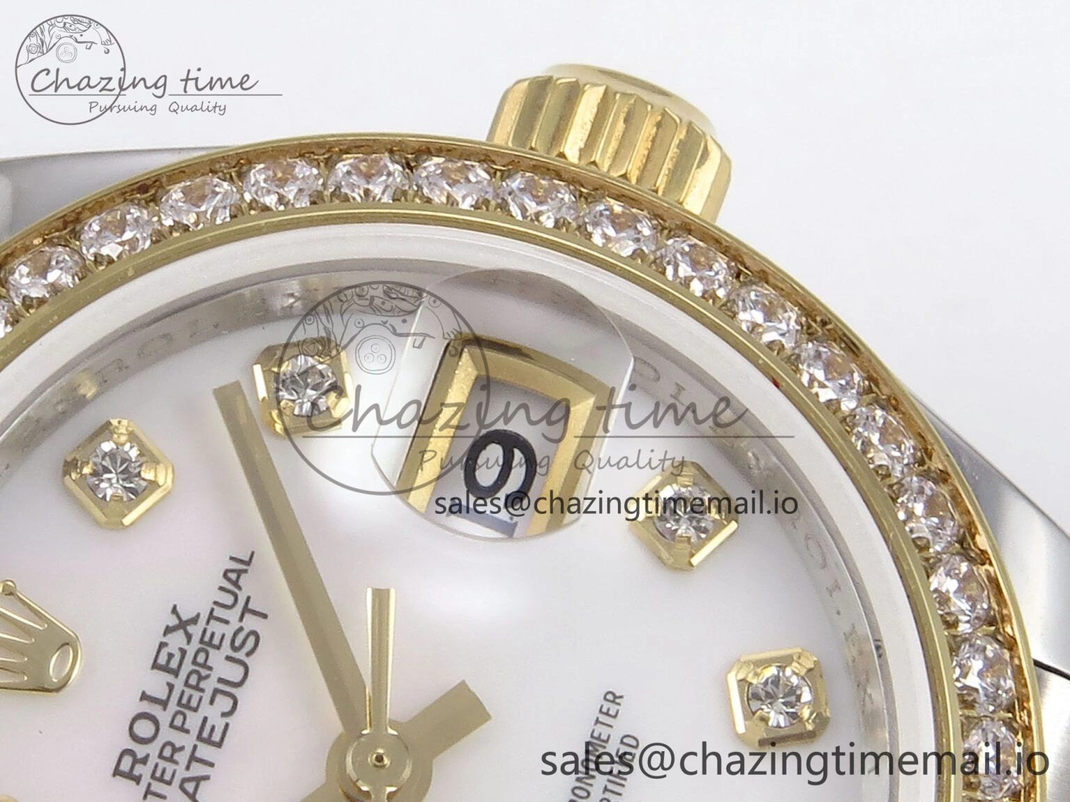 Minimalist DateJust 28MM 279383RBR SS YG GMF 1:1 Best Edition 904L Steel White MOP Diamonds Dial on Jubilee Bracelet A 10059