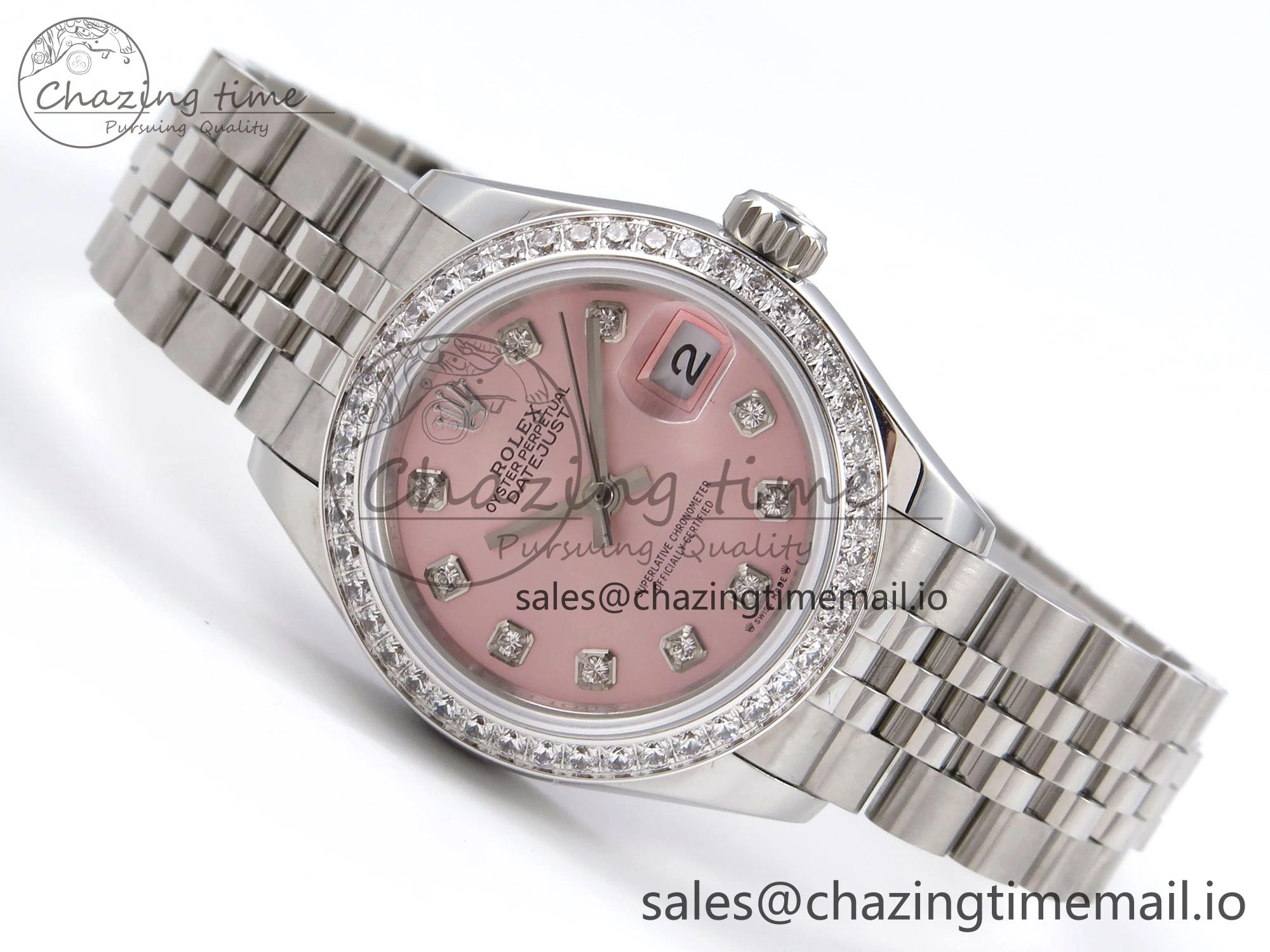 DateJust 28MM 279384RBR SS GMF 1:1 Best Edition 904L Steel Pink Diamonds Dial on Jubilee Bracelet A QuickDry 1141