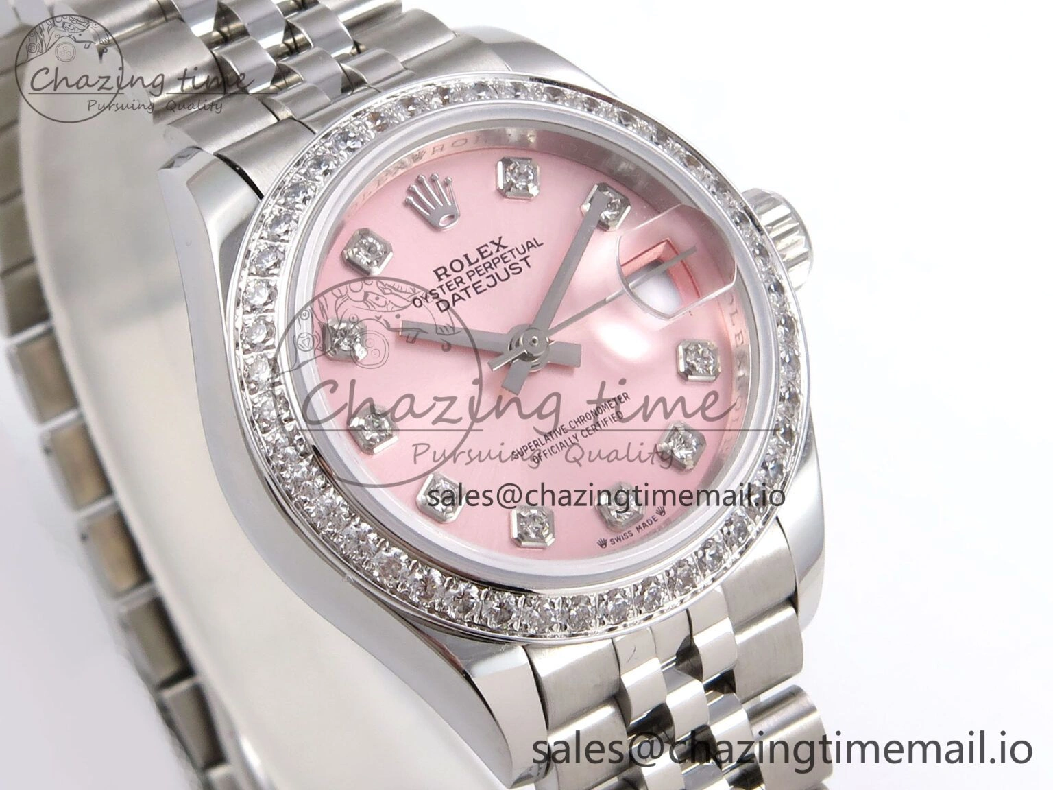DateJust 28MM 279384RBR SS GMF 1:1 Best Edition 904L Steel Pink Diamonds Dial on Jubilee Bracelet A QuickDry 1141