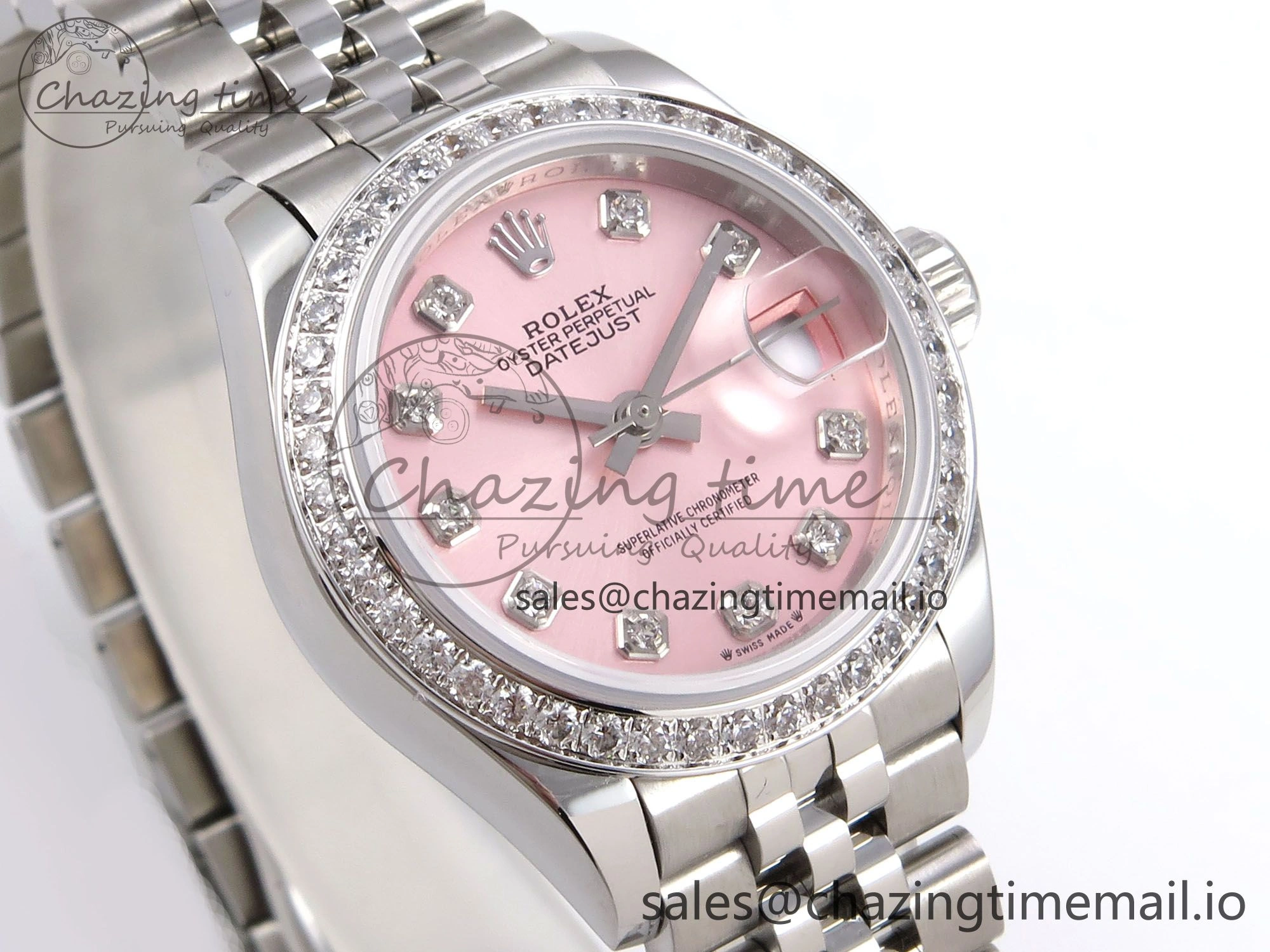 DateJust 28MM 279384RBR SS GMF 1:1 Best Edition 904L Steel Pink Diamonds Dial on Jubilee Bracelet A QuickDry 1141