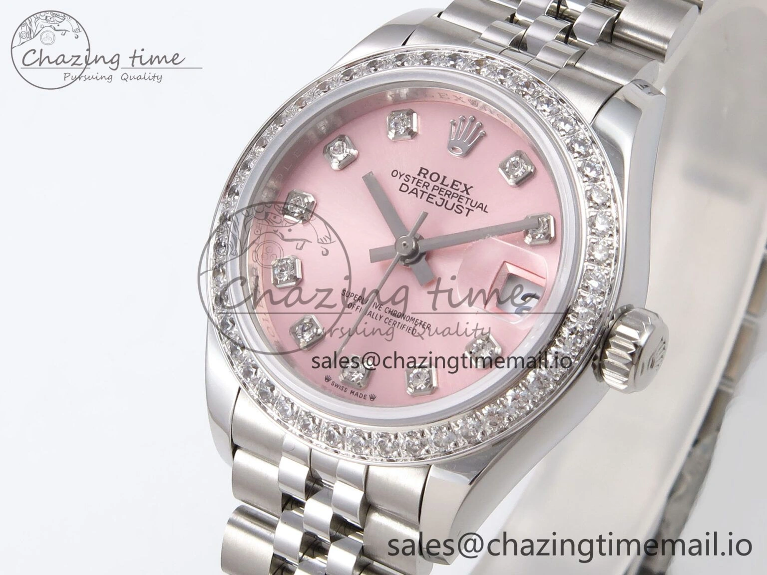 DateJust 28MM 279384RBR SS GMF 1:1 Best Edition 904L Steel Pink Diamonds Dial on Jubilee Bracelet A QuickDry 1141