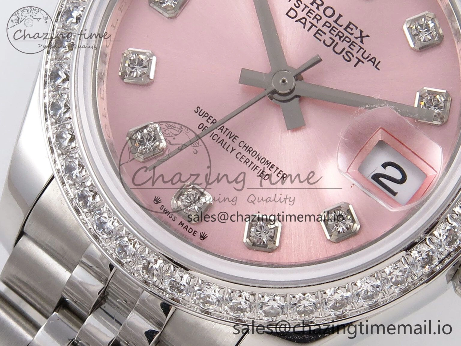 DateJust 28MM 279384RBR SS GMF 1:1 Best Edition 904L Steel Pink Diamonds Dial on Jubilee Bracelet A QuickDry 1141
