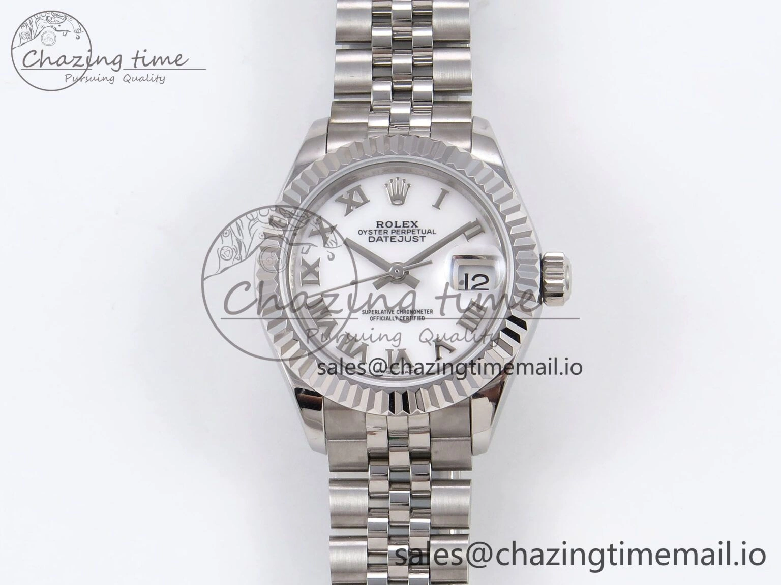 Affordable DateJust 28MM SS GMF 1:1 Best Edition 904L Steel White Roman Dial on Jubilee Bracelet A 10080